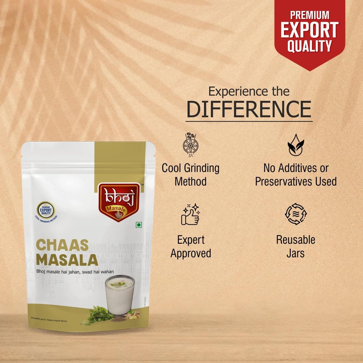 Bhoj Masale Chaas Masala 200GM | Buttermilk Masala | Helpful for digestion | Indian Spice Masala | Zero Additives And Preservatives. No Colour, No Preservatives, No Onion & No Garlic (Jain Friendly) — image 4