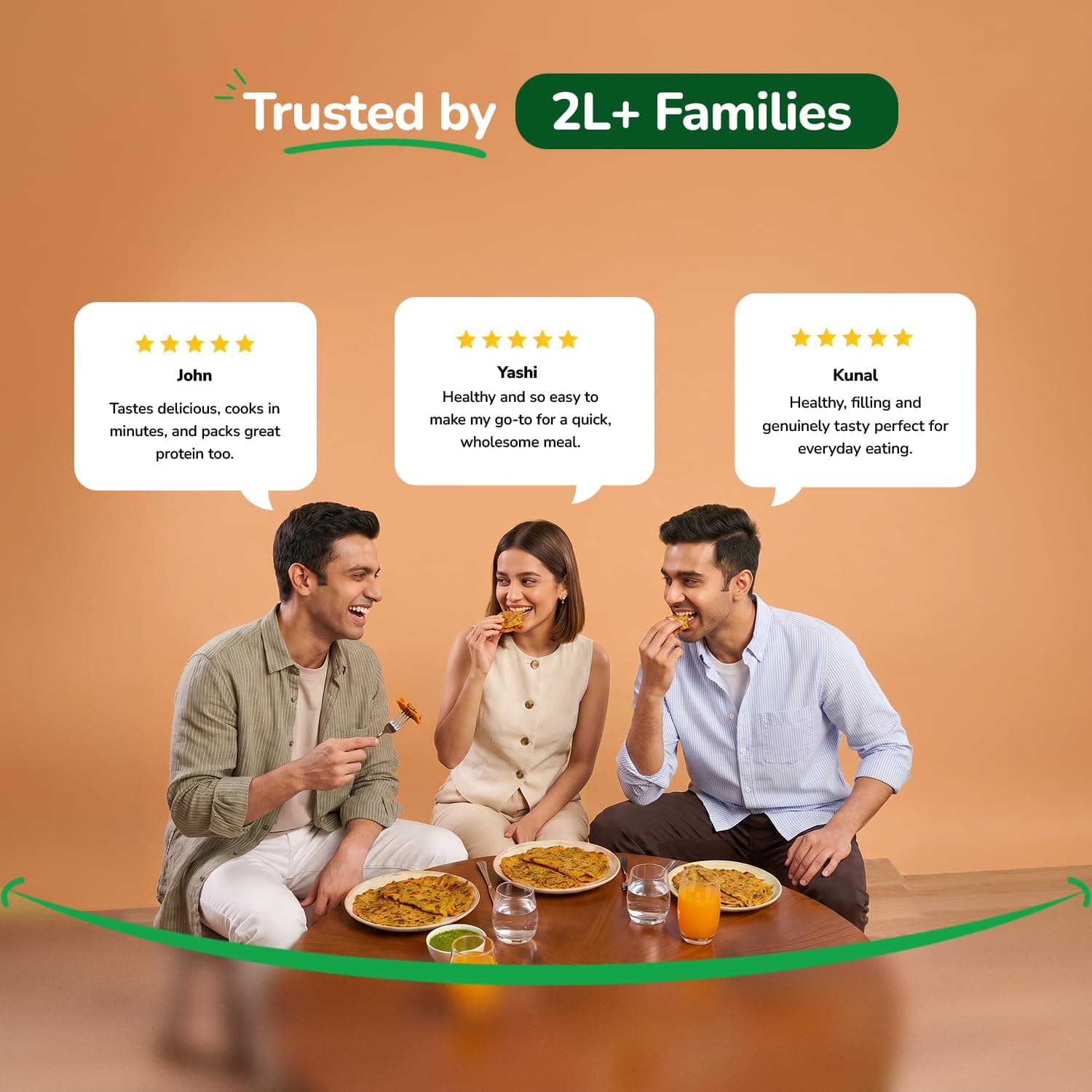 "Prolicious Oats Chilla Mix | Upgrade Your Breakfast | 15g Protein + 6g Fibre Per Serving | High Protein & Fibre Instant Breakfast, Ready in 3 Min | Tasty & Healthy Masala Breakfast | Oats, Moong & Peanut Flour | For the Whole Family | 400g — image 7