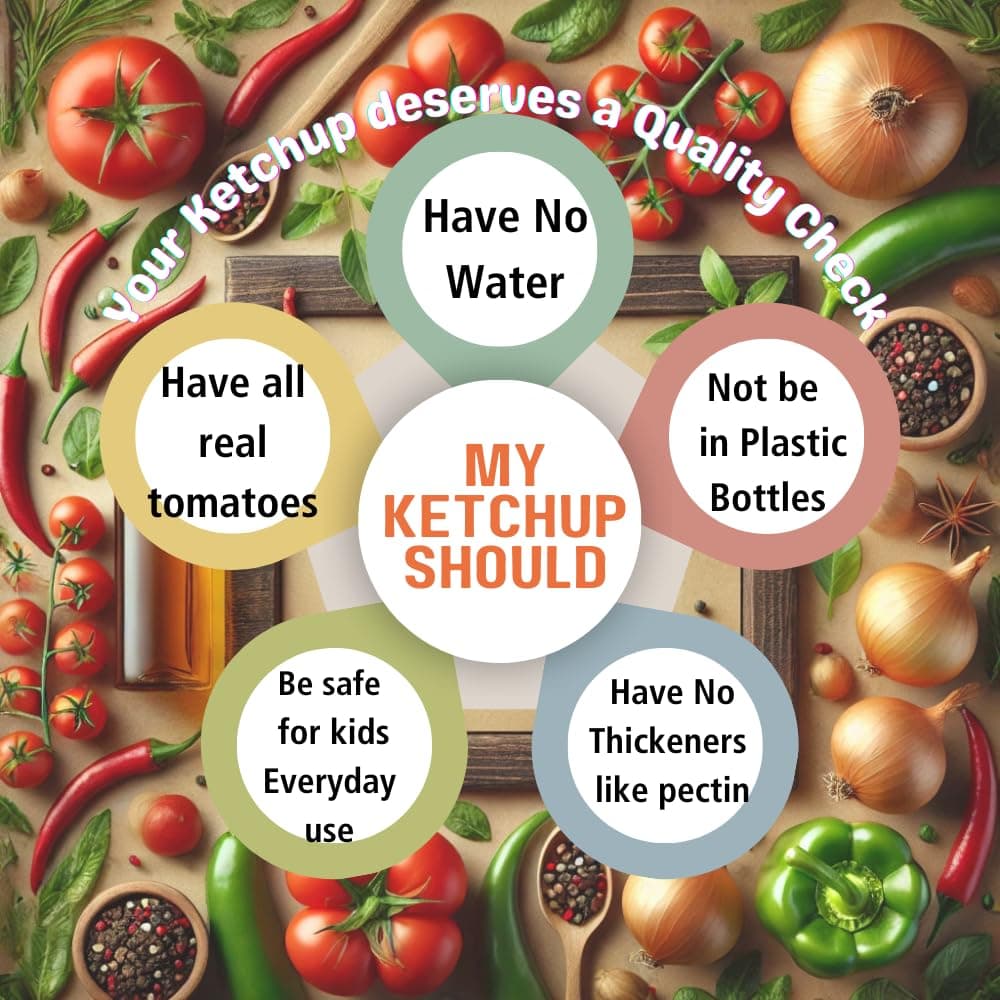 The True Tomato Ketchup 550 Gram | Handmade And Fresh | Natural |1940 gm tomatoes in 1 kg ketchup |No Chemicals,No Added Colors,No Cornstarch, No Oils, No Preservatives,No Thickeners — image 6