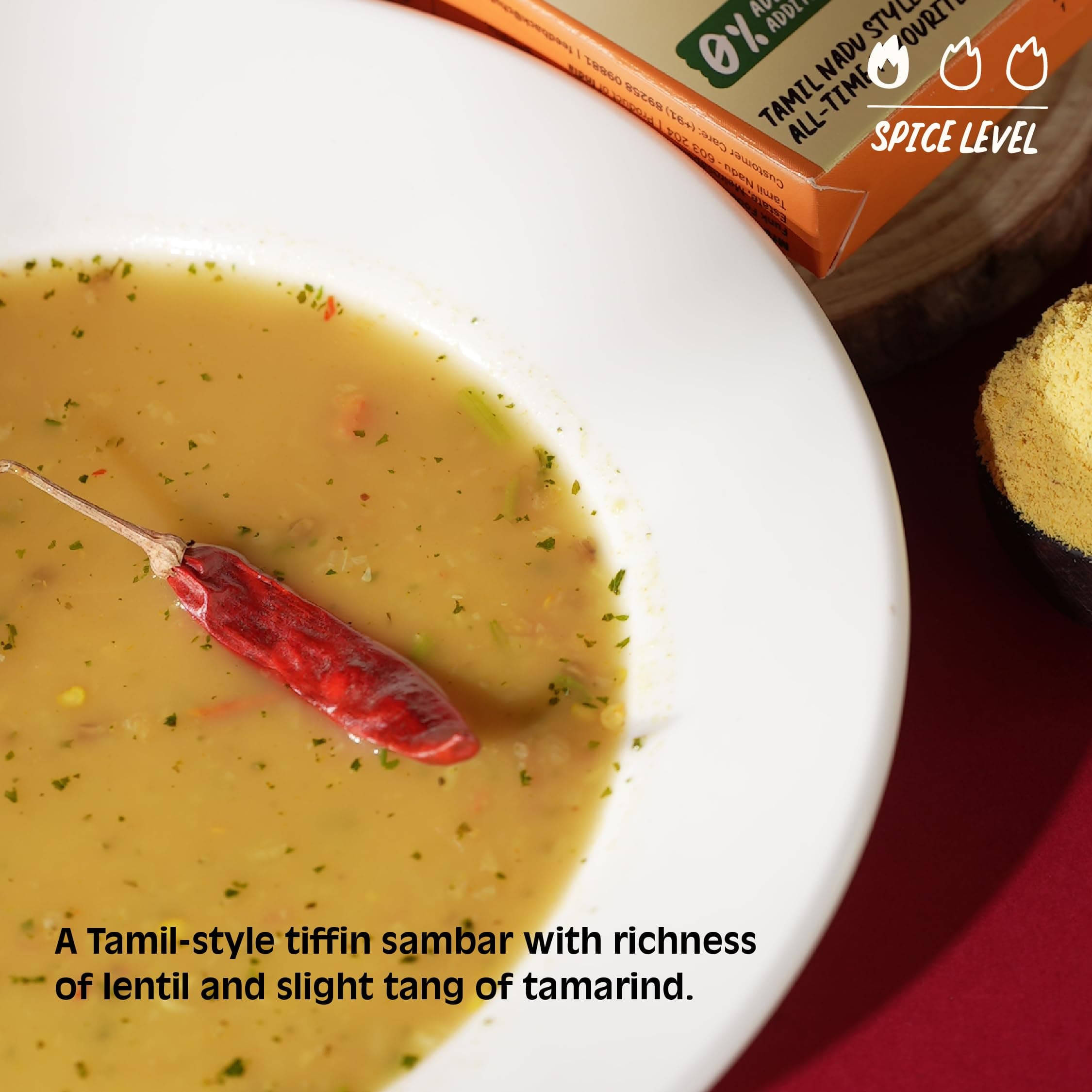 Chutnefy Tiffin Sambar | 75g Freeze-Dried Instant Dry Mix | Just Add Water to make 5-6 servings (375g) | 0% Preservatives or Additives — image 6