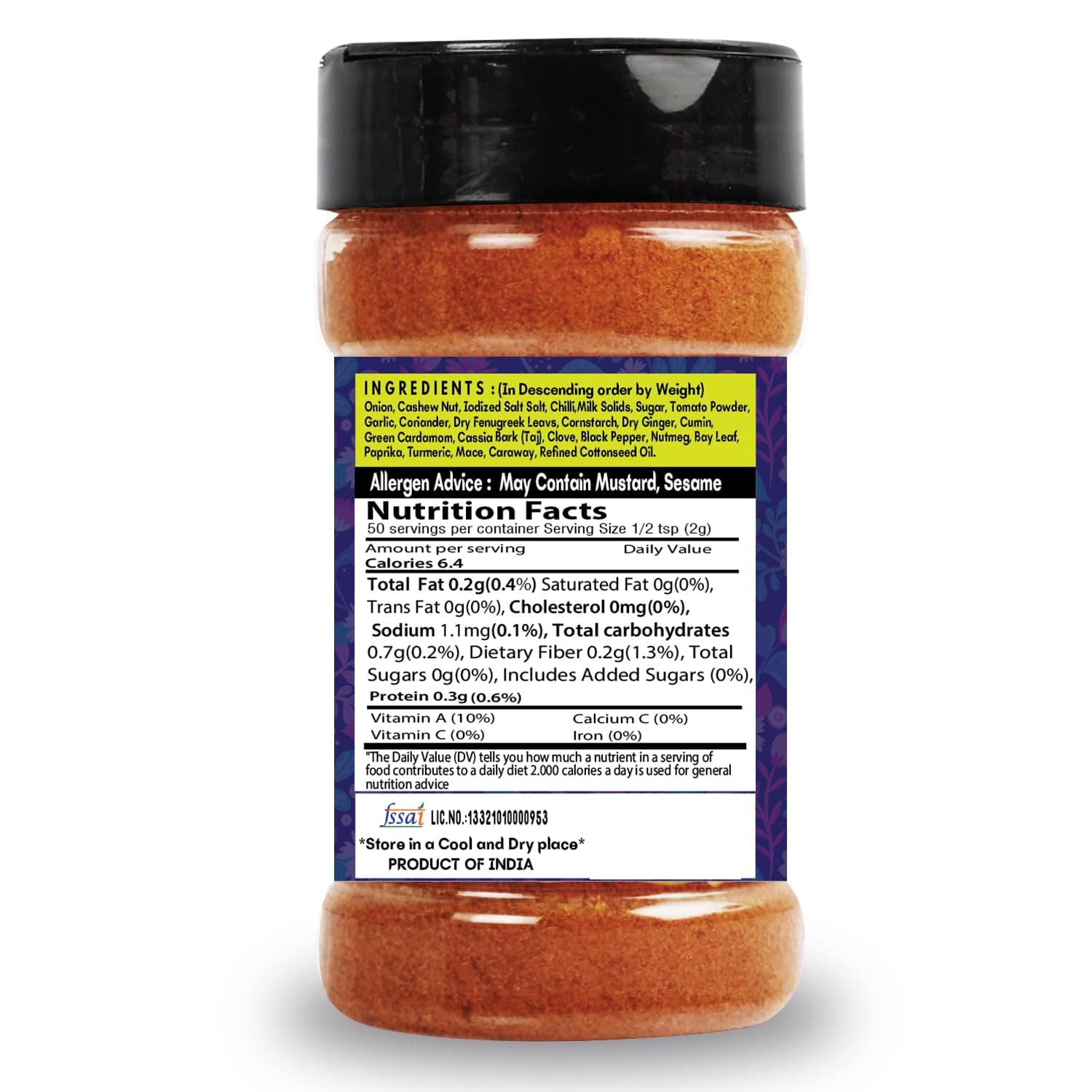 SARANZ Paneer Butter Jain & Paneer Tikka Jain Masala (Combo Pack) Instant Use | Spice Powders and Masalas | Artisanal Spices with Rich & Strong Flavour | 100 Gms Sprinkler Jar — image 4