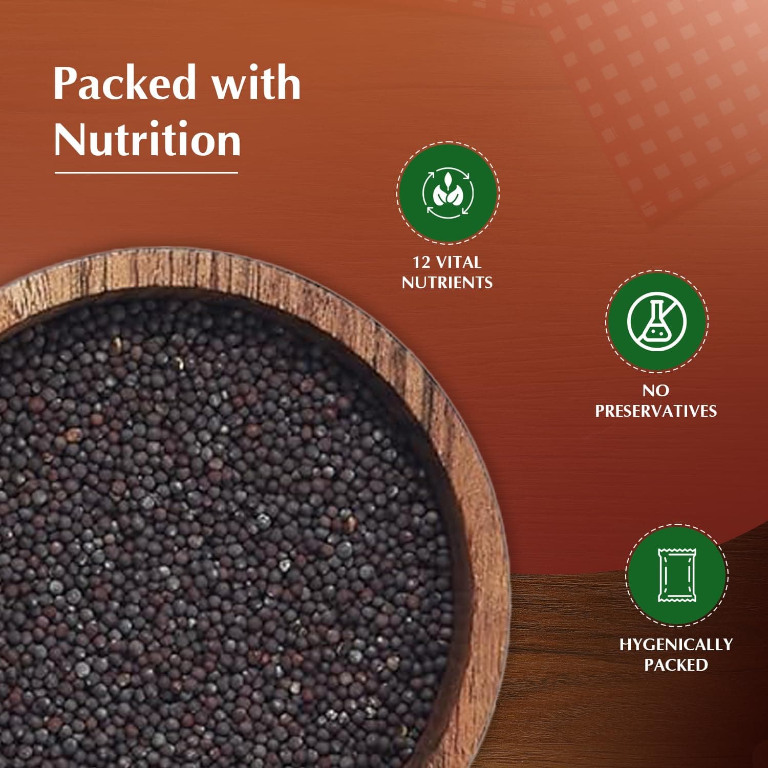 Amazon Brand - Vedaka Mustard (Rai) Whole, Big 200 g — image 4