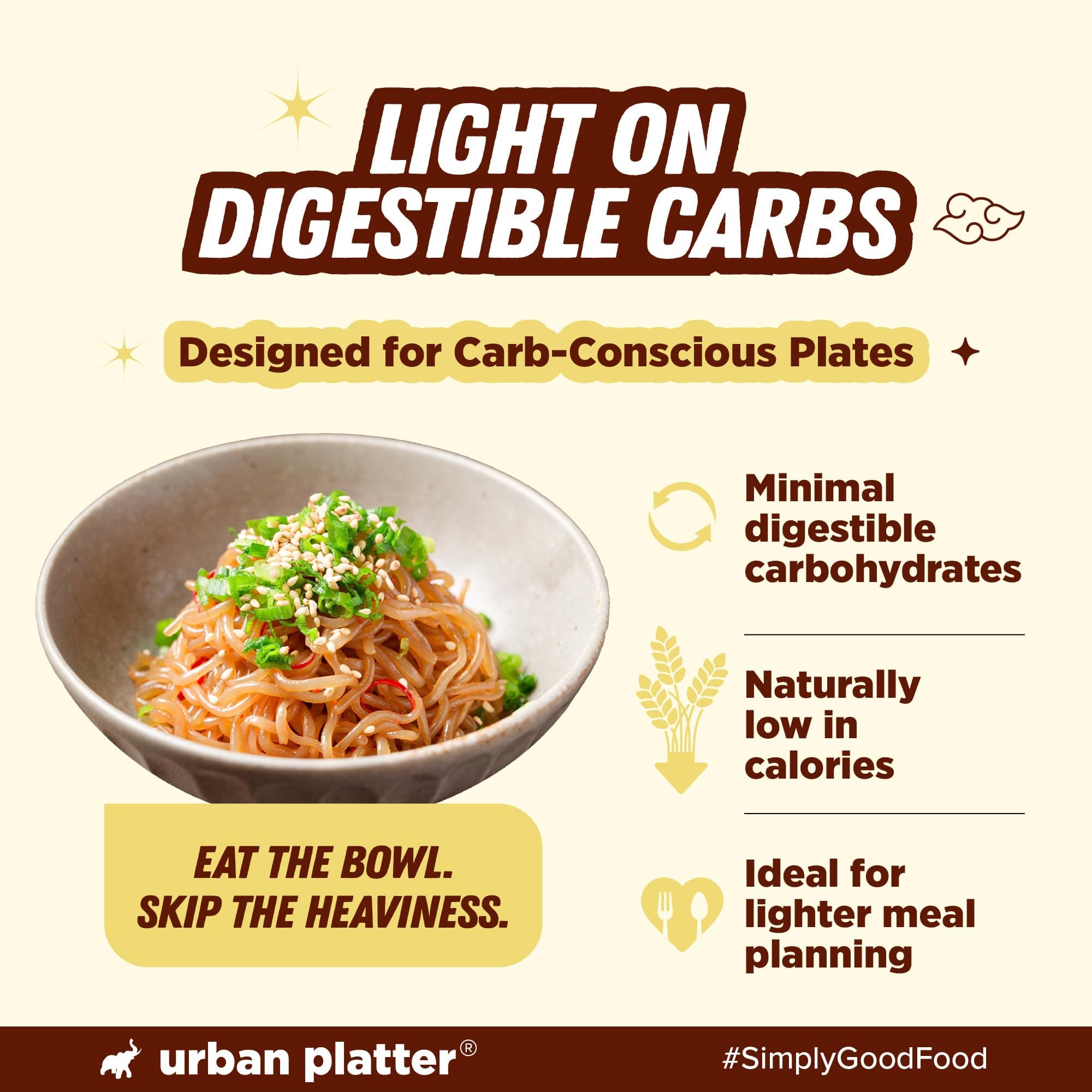 Urban Platter Shirataki Konjac Noodles, 270g, Pack of 3 (Fat-Free, Gluten-Free, Low Carb, Ready to Use) — image 6