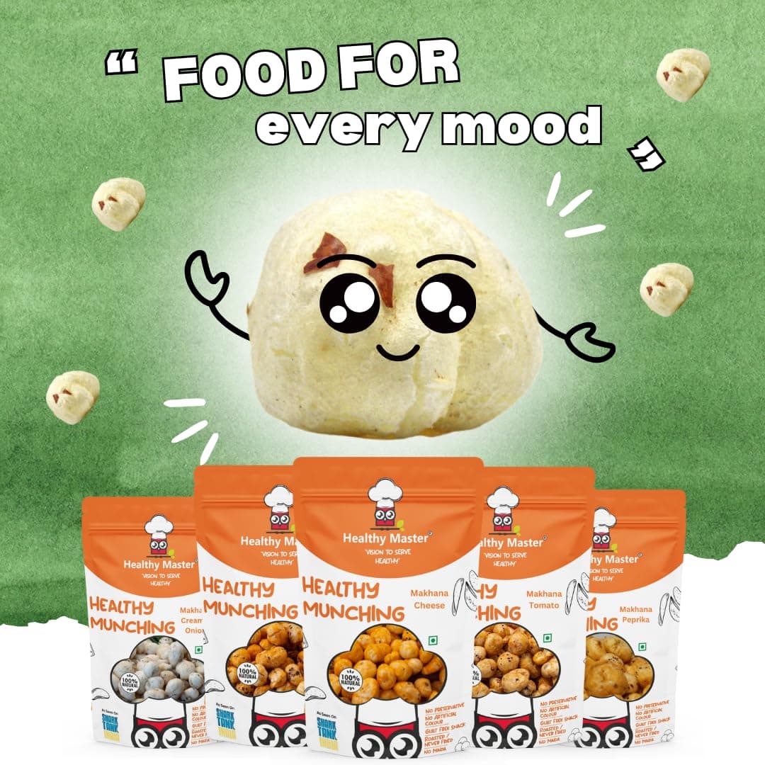 Healthy Master Roasted Makhana Pudina (Fox Nuts) 120 GM | Keto, Diabetic & Jain Friendly | Tasty &Crispy | Healthy Munchies | Snacks — image 5