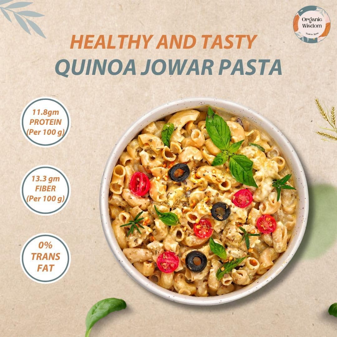 Organic Wisdom-Back to Roots Quinoa Jowar Macaroni, 180 g | Millet Pasta | No Maida | No MSG | No Refined Oil | High Protein & Fiber — image 3
