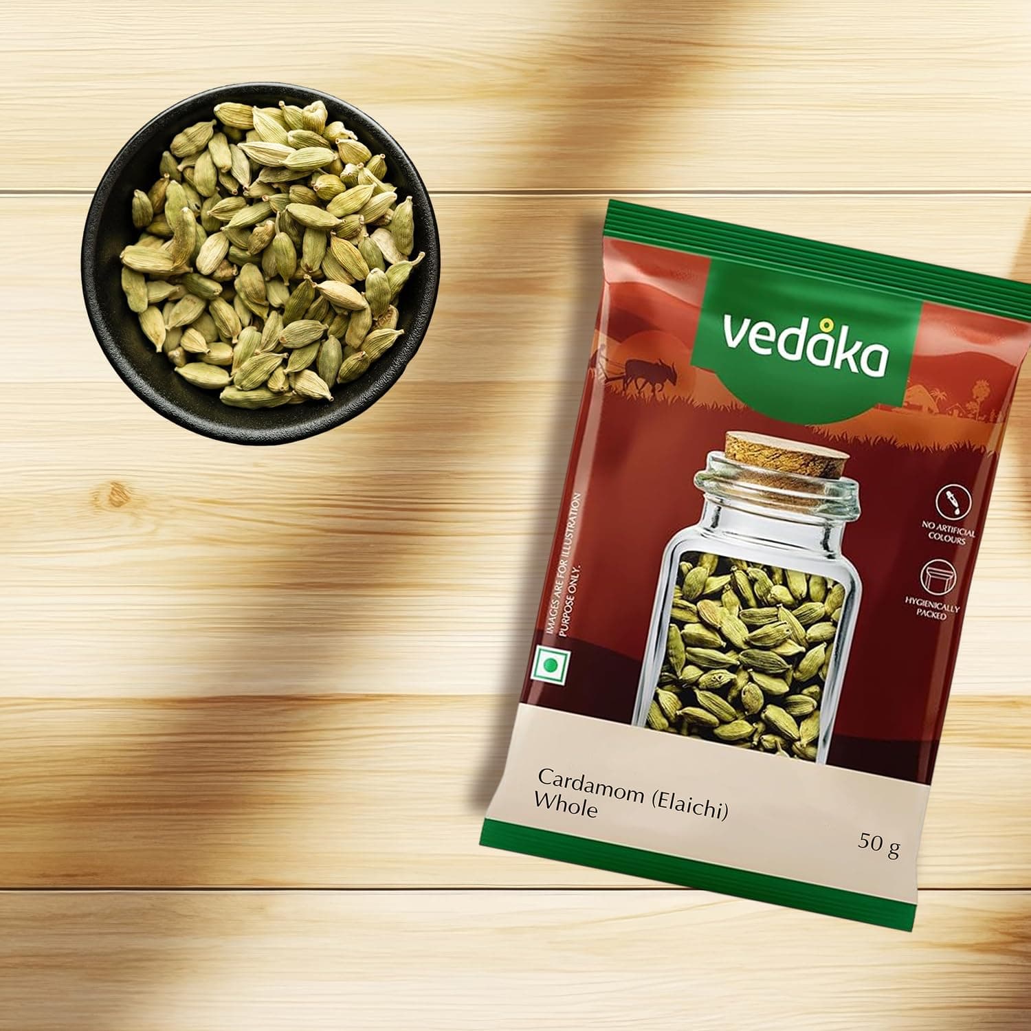 Amazon Brand - Vedaka Cardamom (Elaichi) Whole, 50 g, Small — image 5