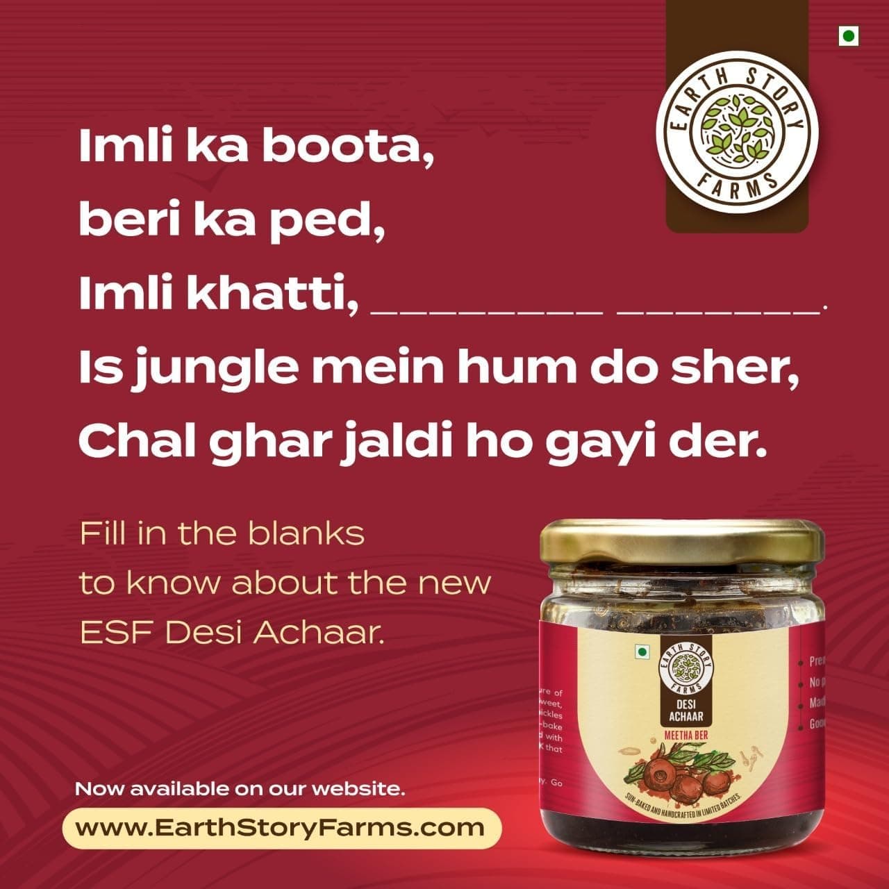Earth Story Farms Meetha Ber Pickle | No Preservatives | Sweet Jujube Pickle| Premium Ingredients | Testy Kul Pickle | Meetha Ber Ka Achar (200gm) — image 4