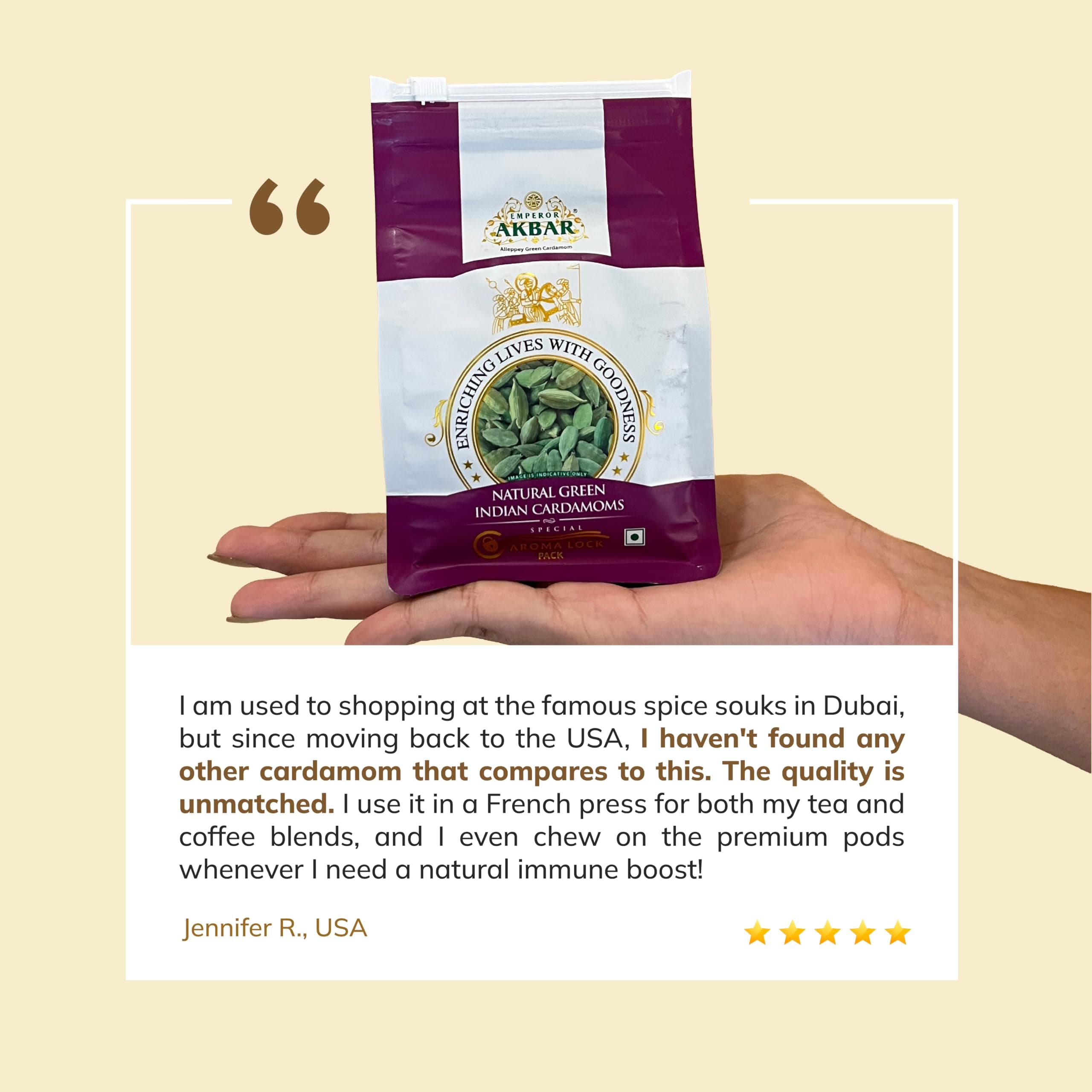 Emperor Akbar Alleppey Whole Green Cardamom 8mm | 1Kg | Long-Lasting Aroma | GI Tagged | Antioxidant-Rich Spice for Tea & Cooking | Premium Export Quality Elaichi | Kerala Cardamom | Pack of 1 — image 6