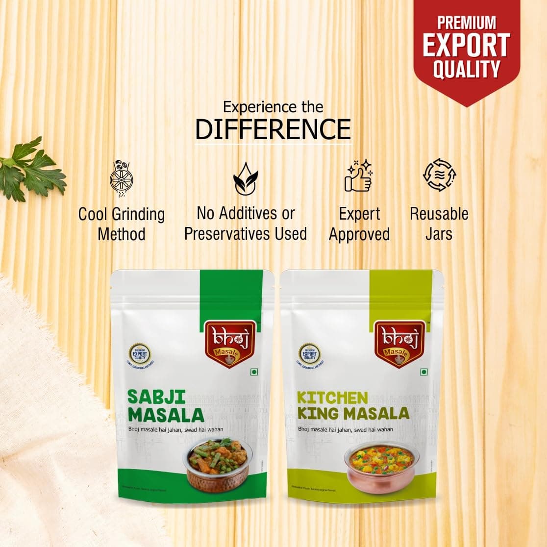 Bhoj Masale Sabji And Kitchen King Powder Combo Pack 200GM Each | Aromatic Spice for Flavorful Indian Cooking | For Flavorful Cooking | No Artificial Flavor Added. No Colour, No Preservatives, No Onion & No Garlic ( Jain Masala) — image 4