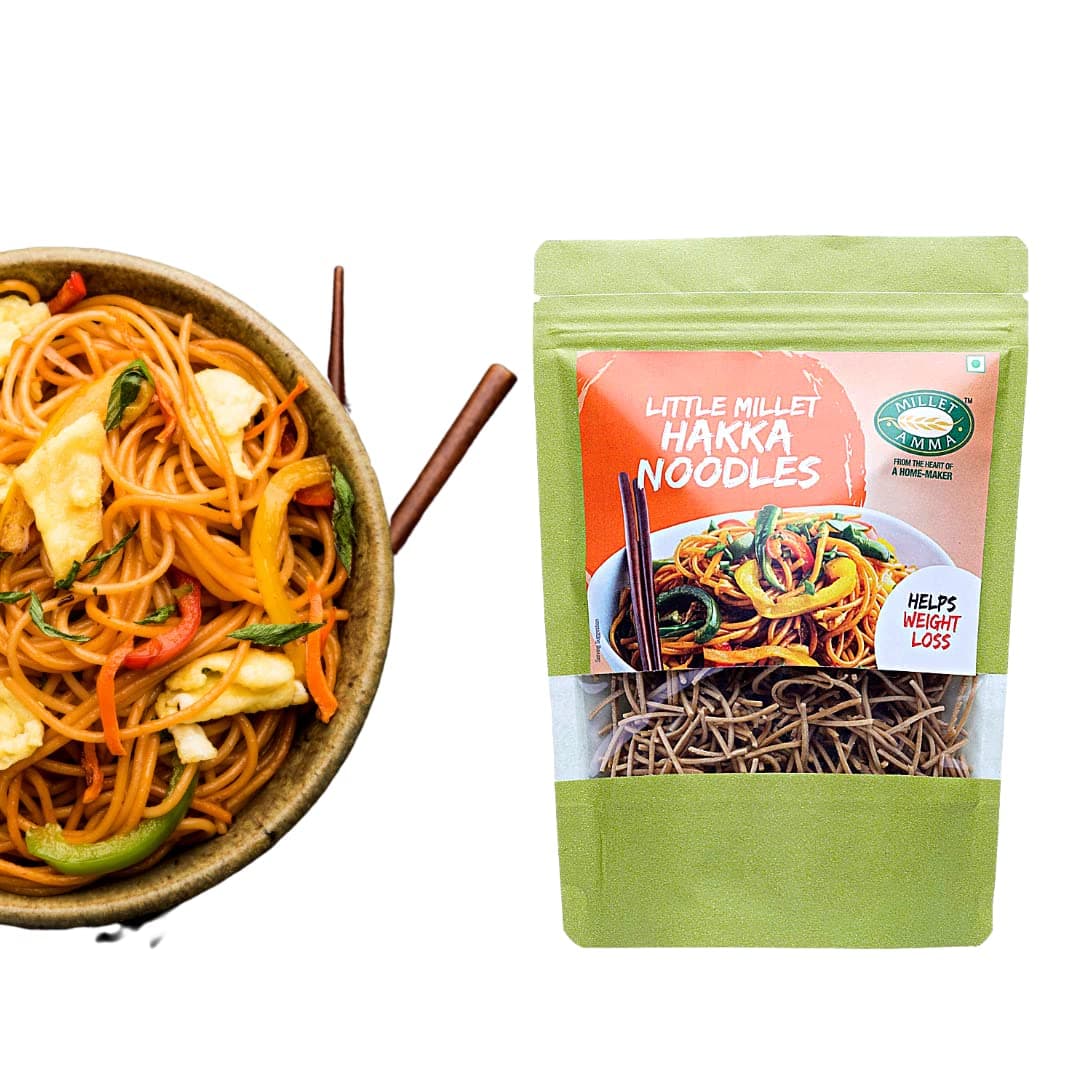 Millet Amma Little Millet Hakka Noodles | 180 Gms Pack | Easy & Ready To Cook | Zero Maida & 100% Vegan | Best Choice For Instant Breakfast & Dinner | Healthy Foods | Gluten Free — image 2