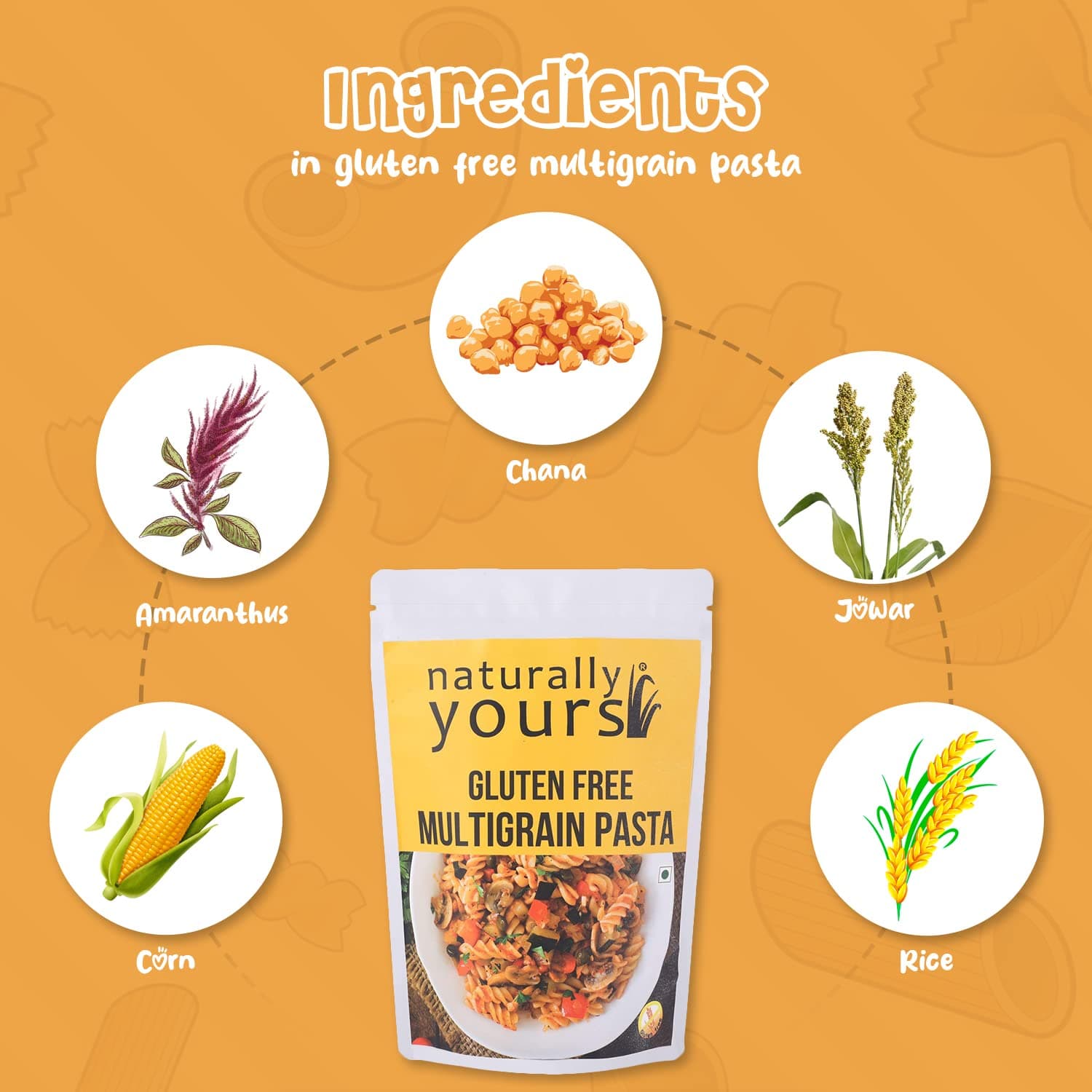 Naturally Yours Gluten Free Multigrain Pasta | Corn, Amaranth, Bengal Gram, Jowar & Rice | No Maida, Preservative Free, Vegan, No Onion No Garlic, Jain Friendly | High Fiber & Protein | 200g Pack of 2 — image 8