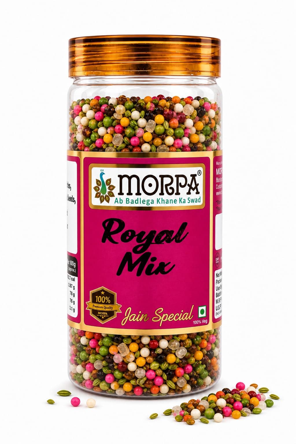Morpa Roya Mix Mukhwas Mouth Freshener Premium Jain Special Saunf Mix with Fennel Seeds, Sweet Coated Saunf and Traditional Ingredients After Meal Refreshment 200g Pack