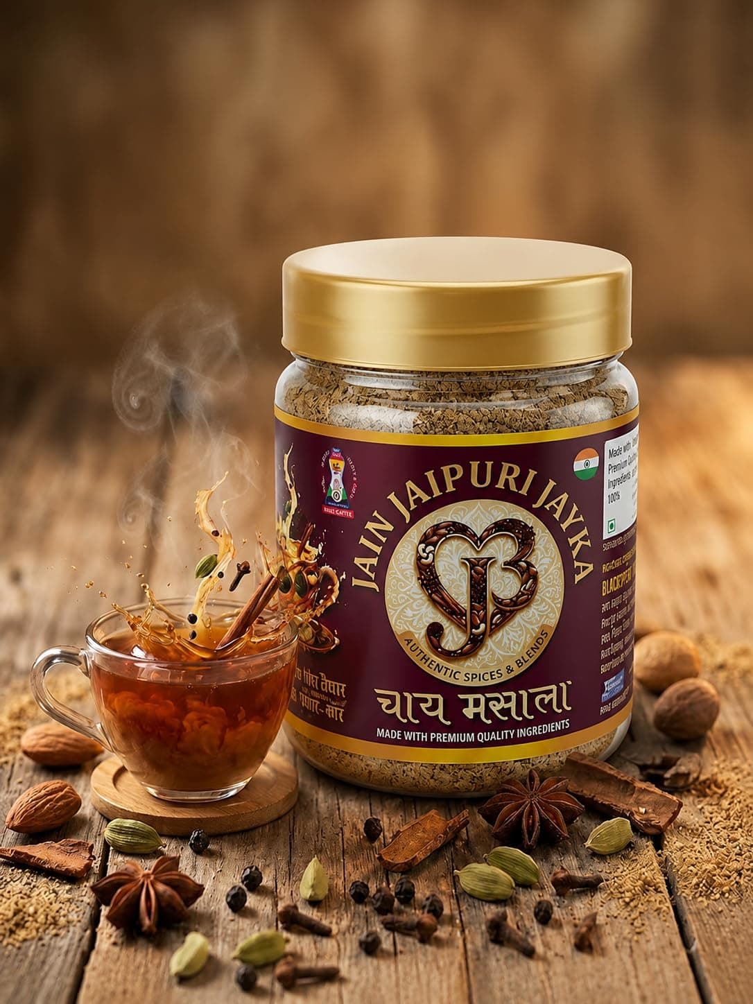 Jain Jaipuri Jayka Premium Chai Masala | Authentic Indian Tea Spice Blend | Rich Aroma & Traditional Flavor — image 6