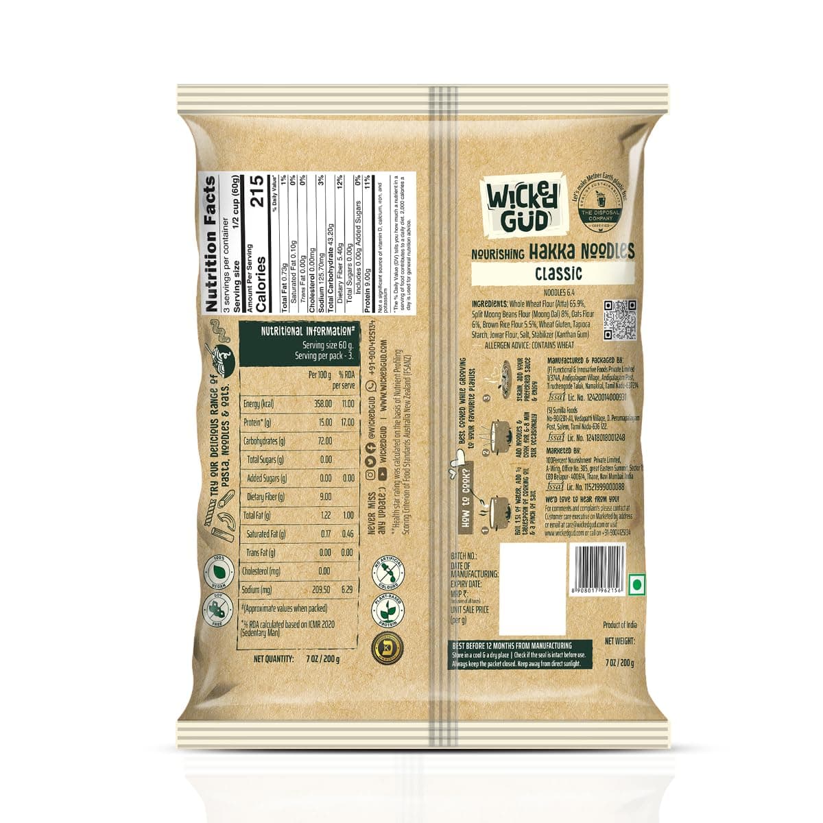 WickedGud Hakka Noodles (400gm x 2) — image 4