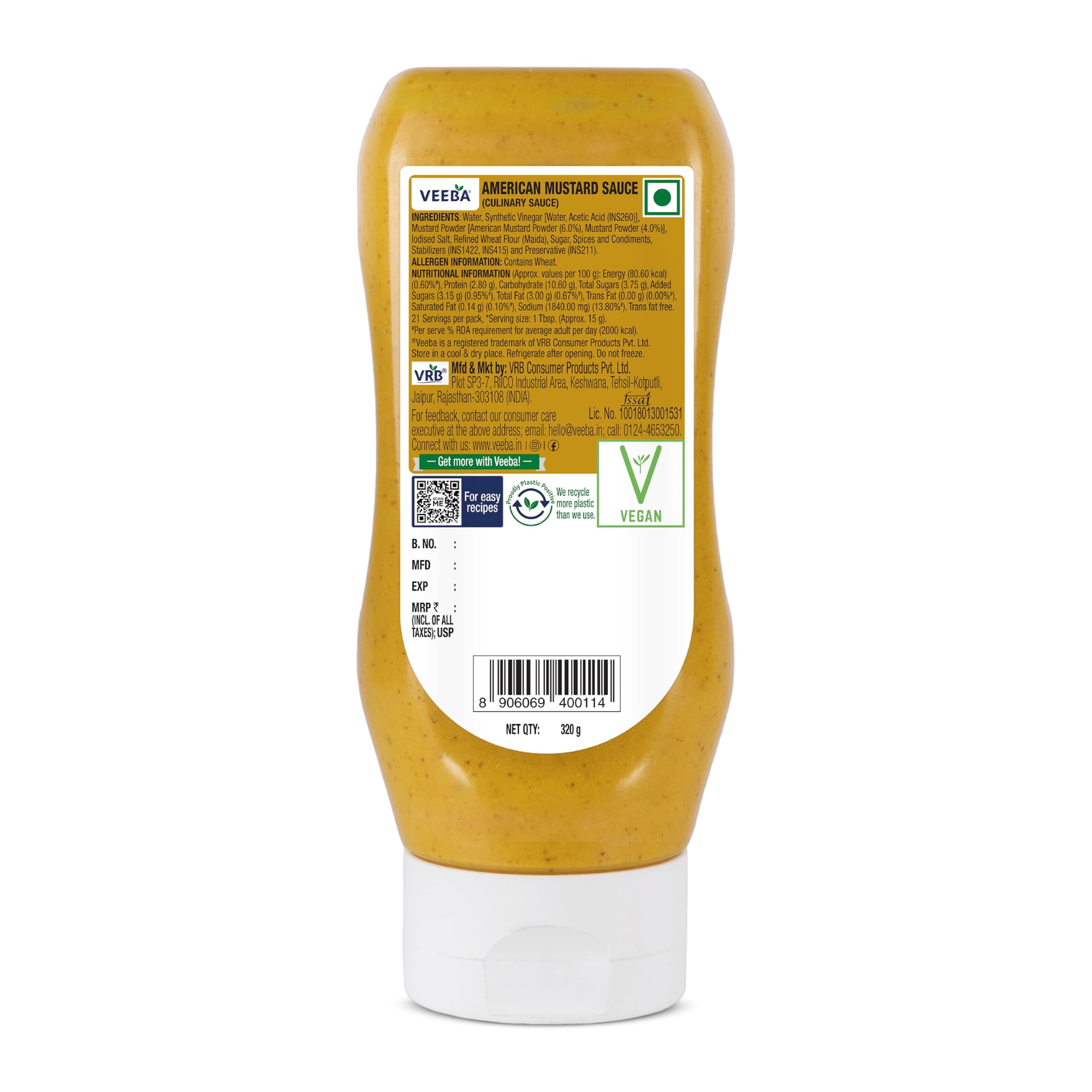 Veeba American Mustard Sauce, 320gram — image 5