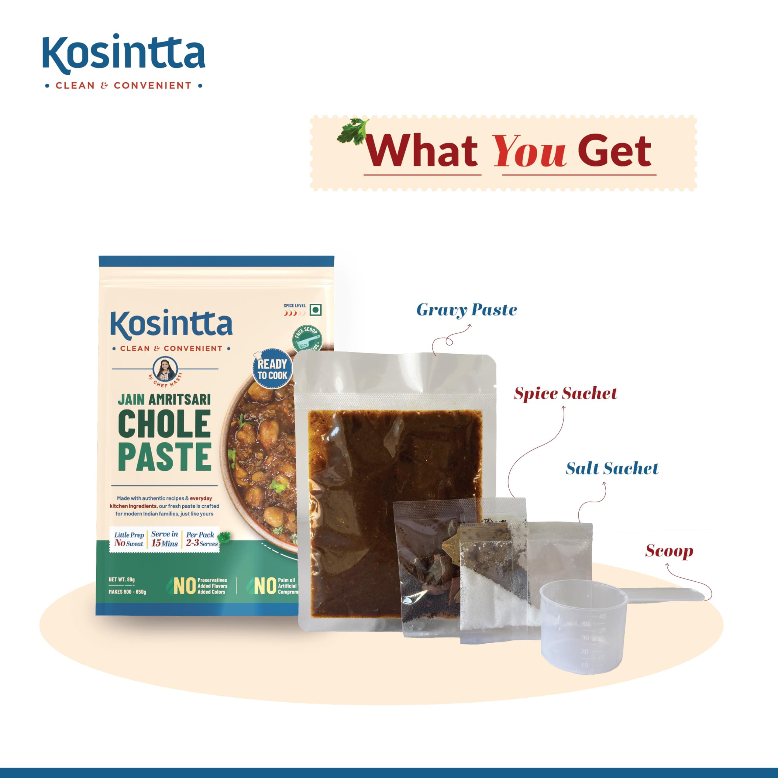 Kosintta Jain Veg Kadhai Gravy Paste | No Onion No Garlic | Ready to Cook Kadai Masala | Instant Indian Curry Base | Restaurant Style Sabzi Gravy | Satvik Pure Veg | Quick & Easy Meal Solution | 100g — image 7
