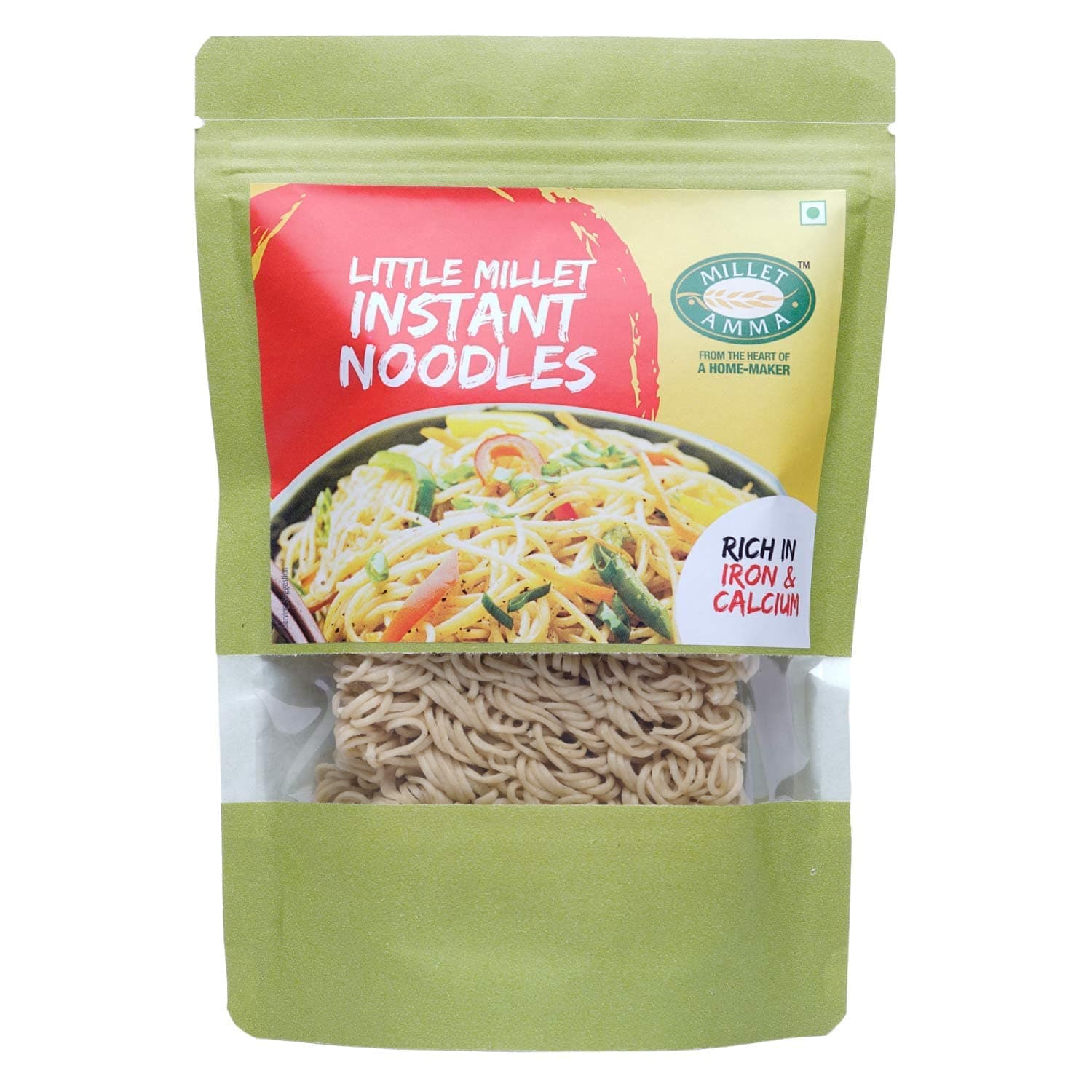 Millet Amma Little Millet Instant + Jowar Millet Noodles Combo - 350 Gms, Pack of 2 - Each 175 Gms, Easy & Ready to Cook, Zero Maida & Vegan, Best Choice for Instant Breakfast & Dinner — image 2