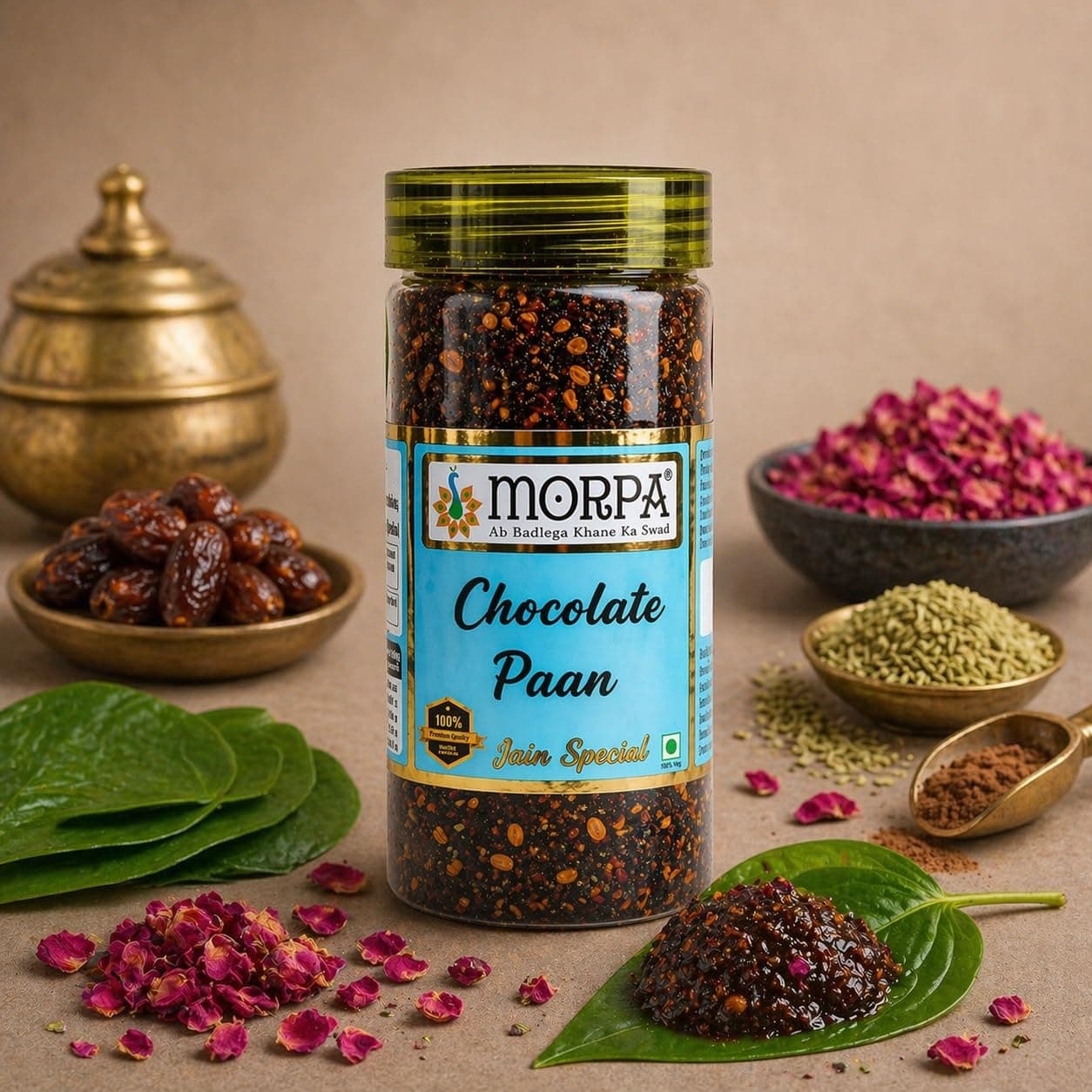 MORPA Meetha Paan Mix Mouth Freshener Premium Saunf Sugar Coated Seeds and Dry Fruit Blend Refreshing After Meal Mukhwas Long Lasting Freshness 100% Veg — image 2