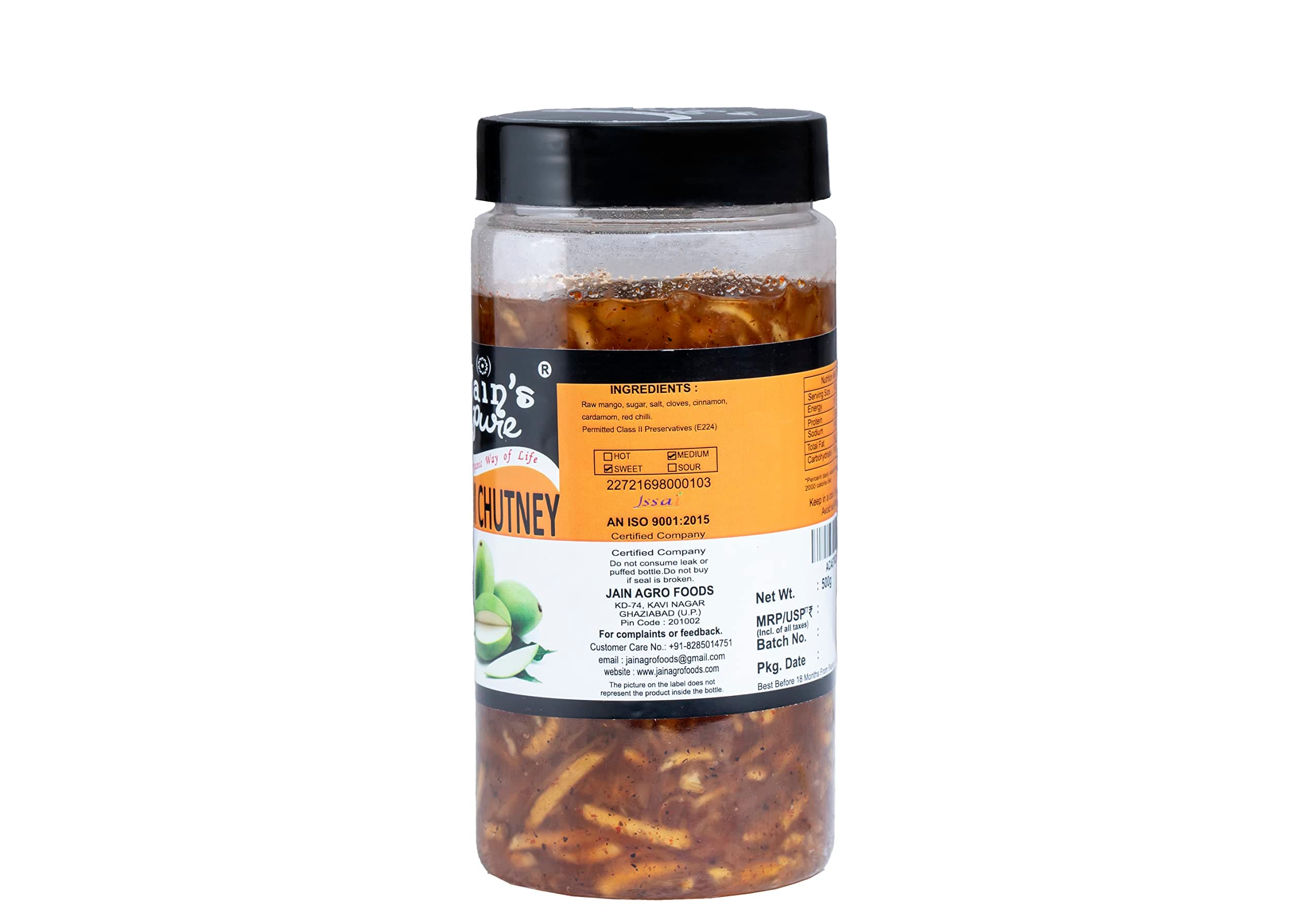 JAIN'S PURE AAM Chutney / CHUNDA (500 GM) — image 4