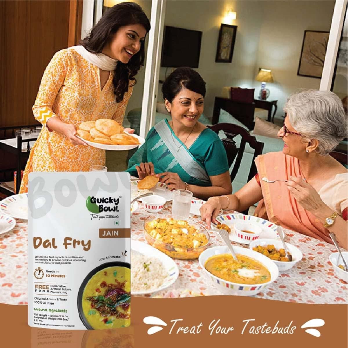 Quicky Bowl Jain Dal Fry|Split Lentil Curry|Ready To Eat|No Onion No Garlic|Instant Food — image 5