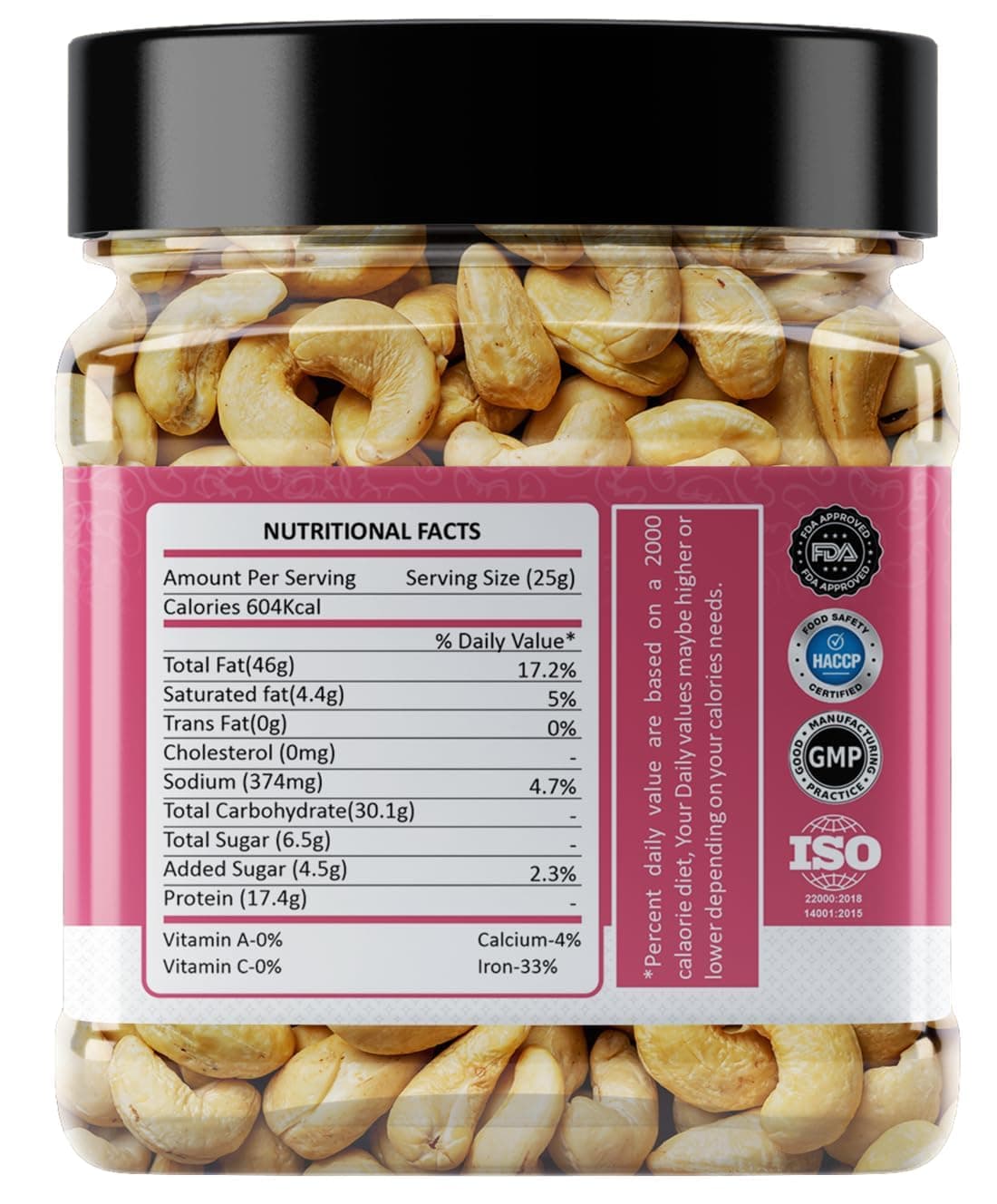 The Food's Life Peri Peri Jain Cashews | Premium Roasted Kaju | No Onion, No Garlic | Spicy & Crunchy Snack | Vegan, Gluten-Free, No Preservatives | Healthy Snack | Pack of 1 — image 2