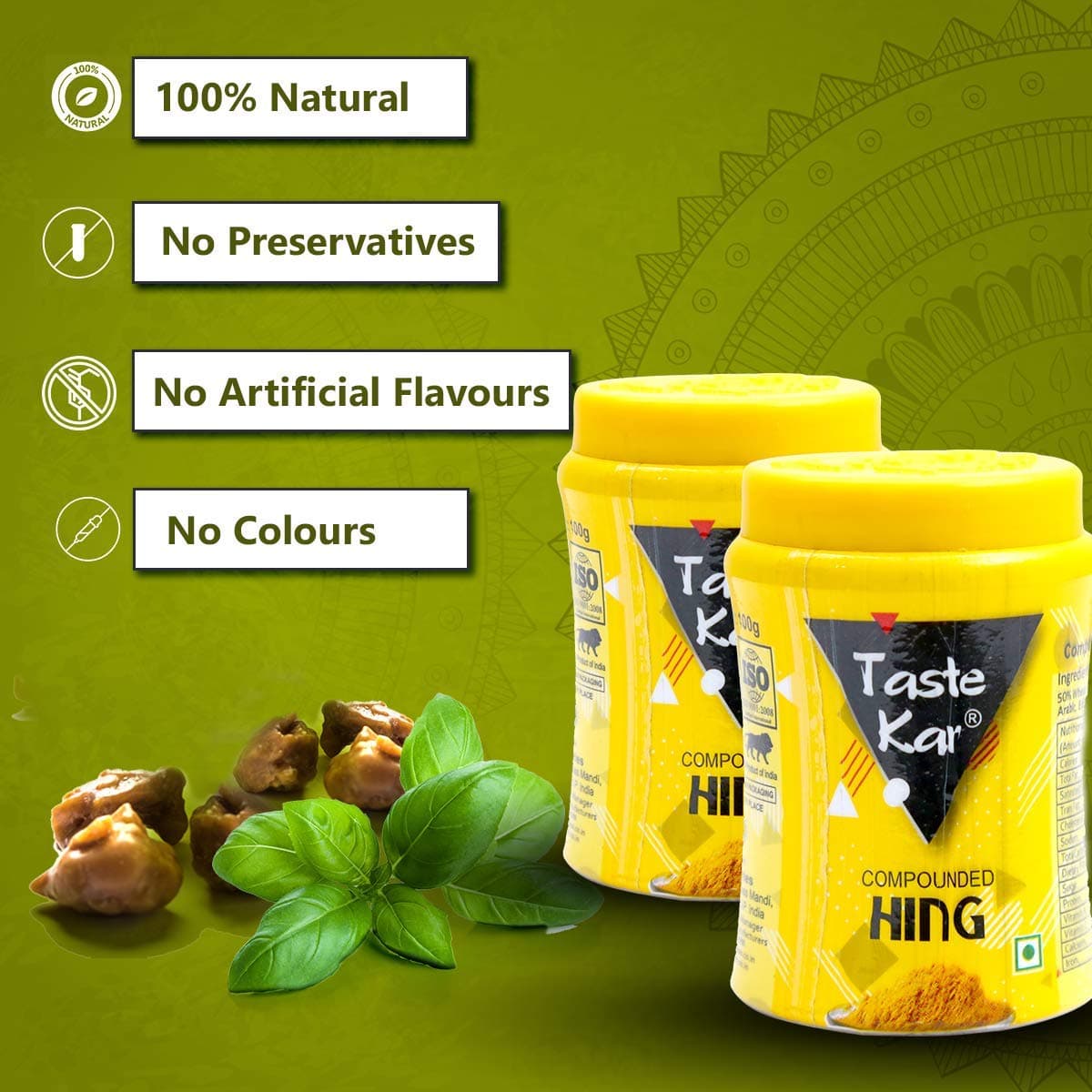 TasteKar Compounded Asafoetida Powder Jar - 50 Gm Natural Strong Hing — image 6