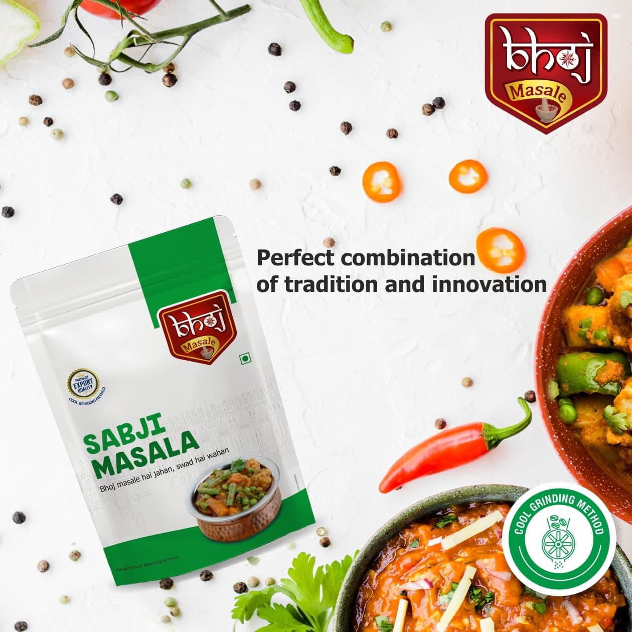 Bhoj Masale Sabji Masala Powder 200GM | Spices with Natural Ingredients For Healthy and Delicious Cooking. No Colour, No Preservatives, No Onion & No Garlic (Jain Masala) — image 6