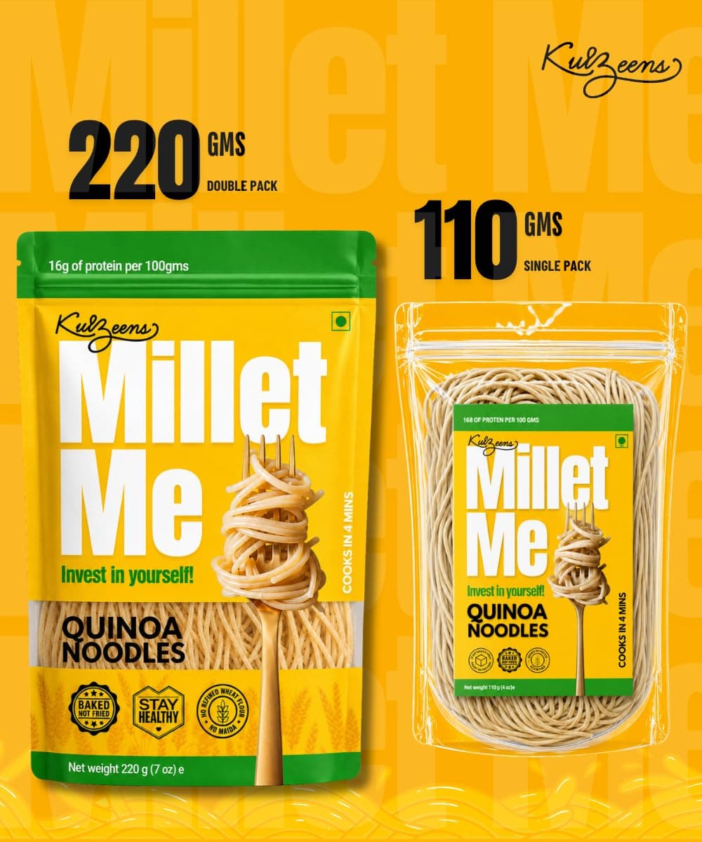 Millet Me by Kuizeens Gluten-Free Quinoa Noodles - 110g | Protein & Fiber-Rich | Easy-to-Make | Rich in Nutrients | No MSG | No Preservatives| Jain | No Onion & Garlic — image 3