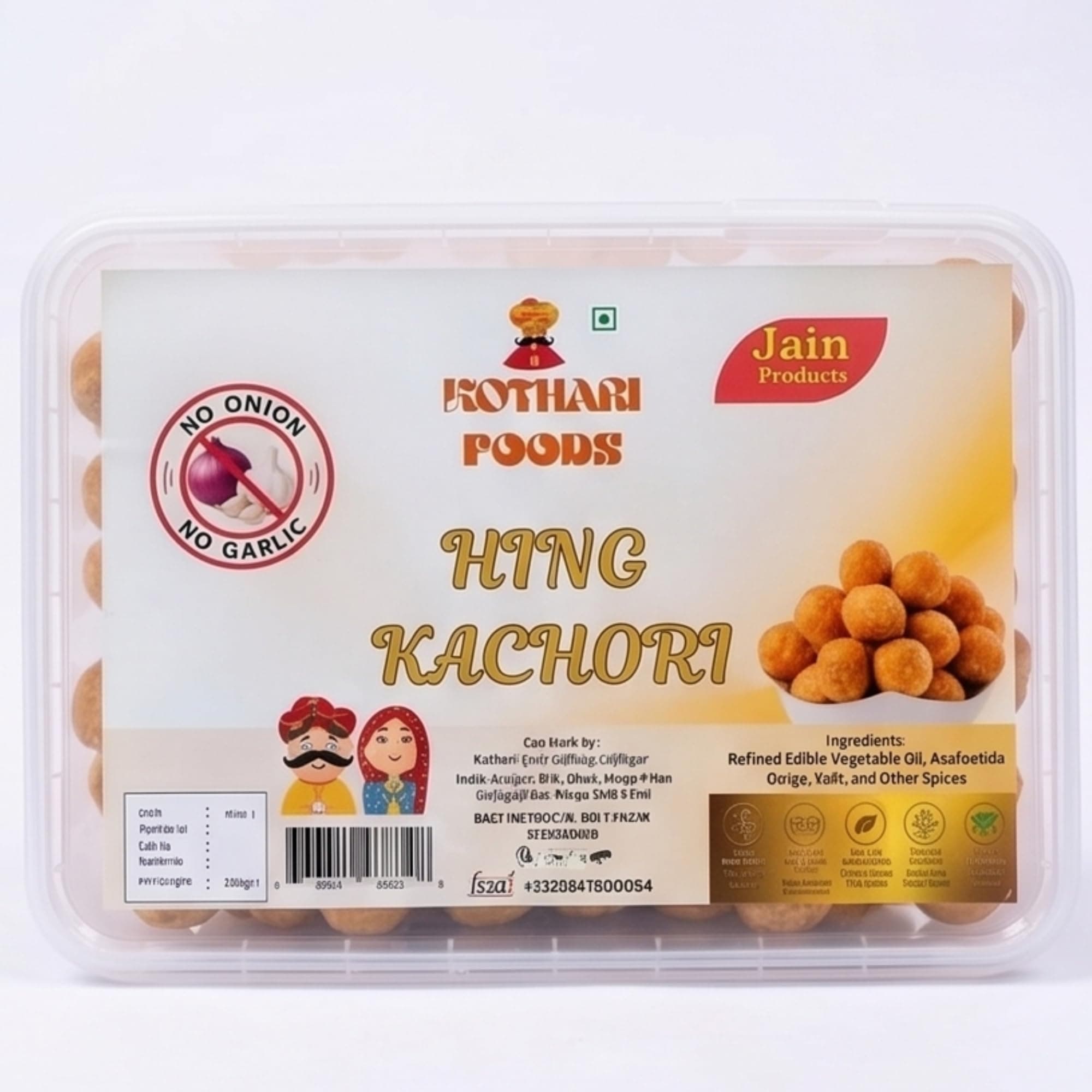 KOTHARI FOODS Mini Hing Kachori | Authentic Jodhpuri Snack | No Onion No Garlic (Jain Product) | Handmade, Crispy & Spicy Indian Dry Namkeen | 500g — image 3