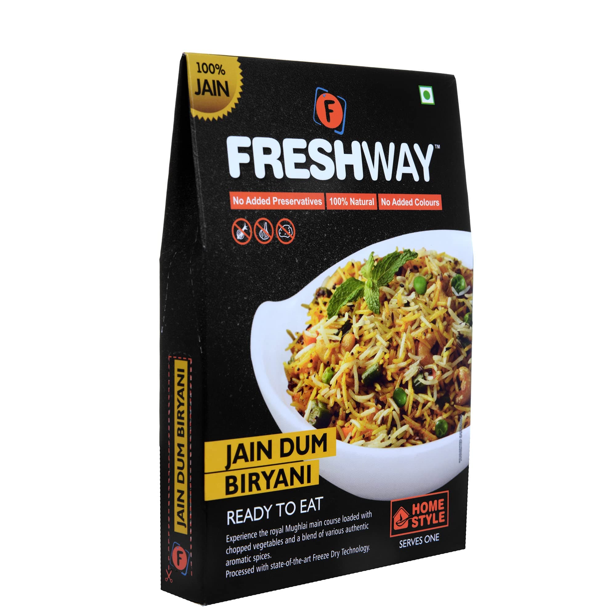JAIN DUM BIRYANI Combo Pack of 2, Travel, Instant Food Ready to eat Ready to Cook in 5-7 Min — image 3