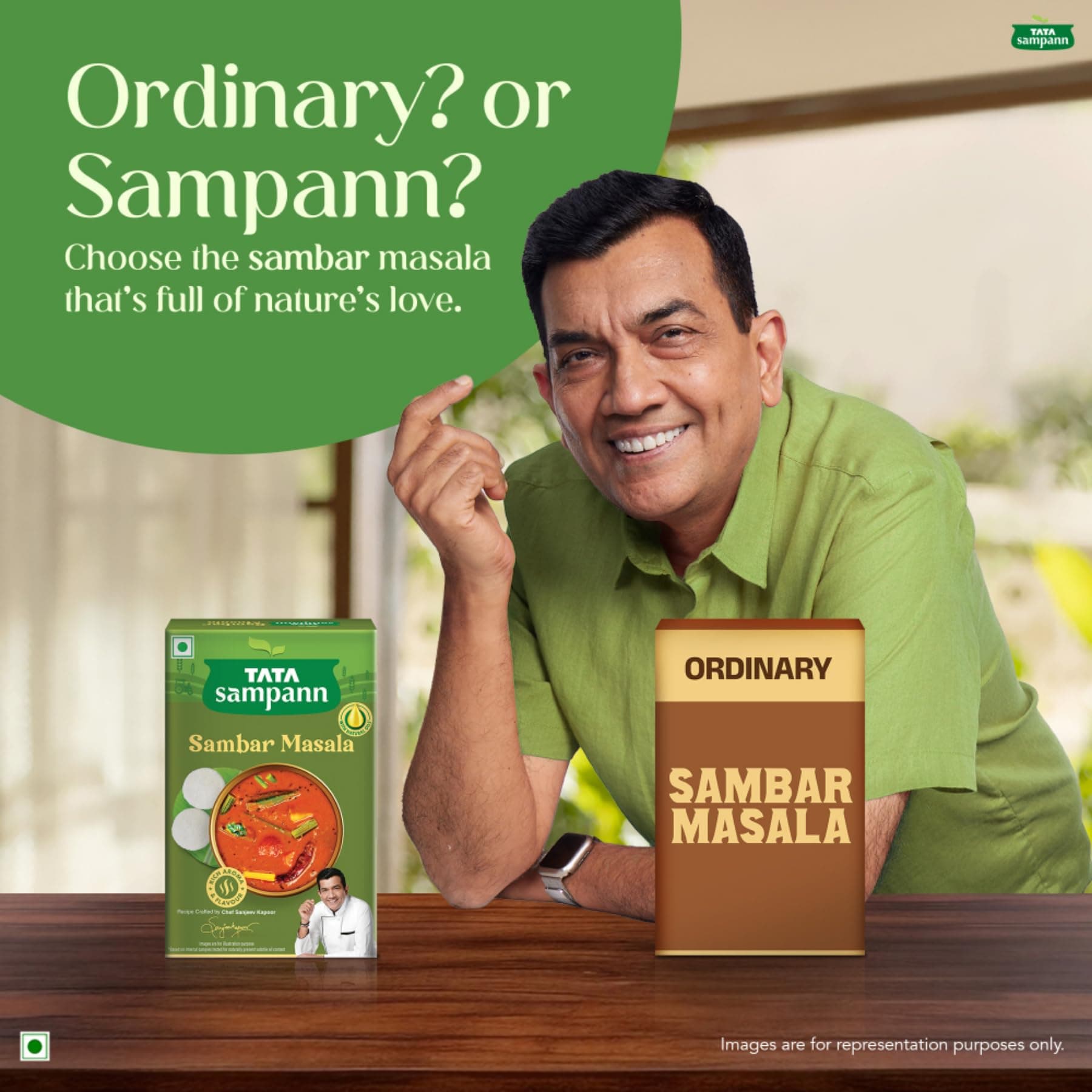 Tata Sampann Sambar Masala Powder with Natural Oils, 45g, Crafted by Chef Sanjeev Kapoor, With Chef’s Exclusive Tip, Rich Aroma & Flavour — image 9