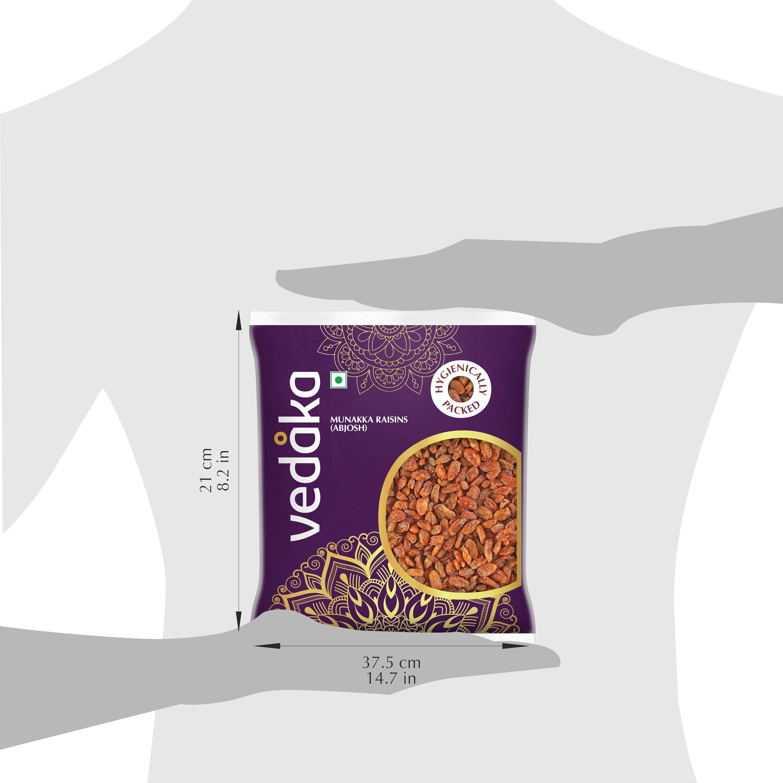 Amazon Brand - Vedaka Munakka Raisins (Abjosh) | 500 g | Naturally Sweet | Rich Authentic Flavour | Perfect Travel Snack — image 7