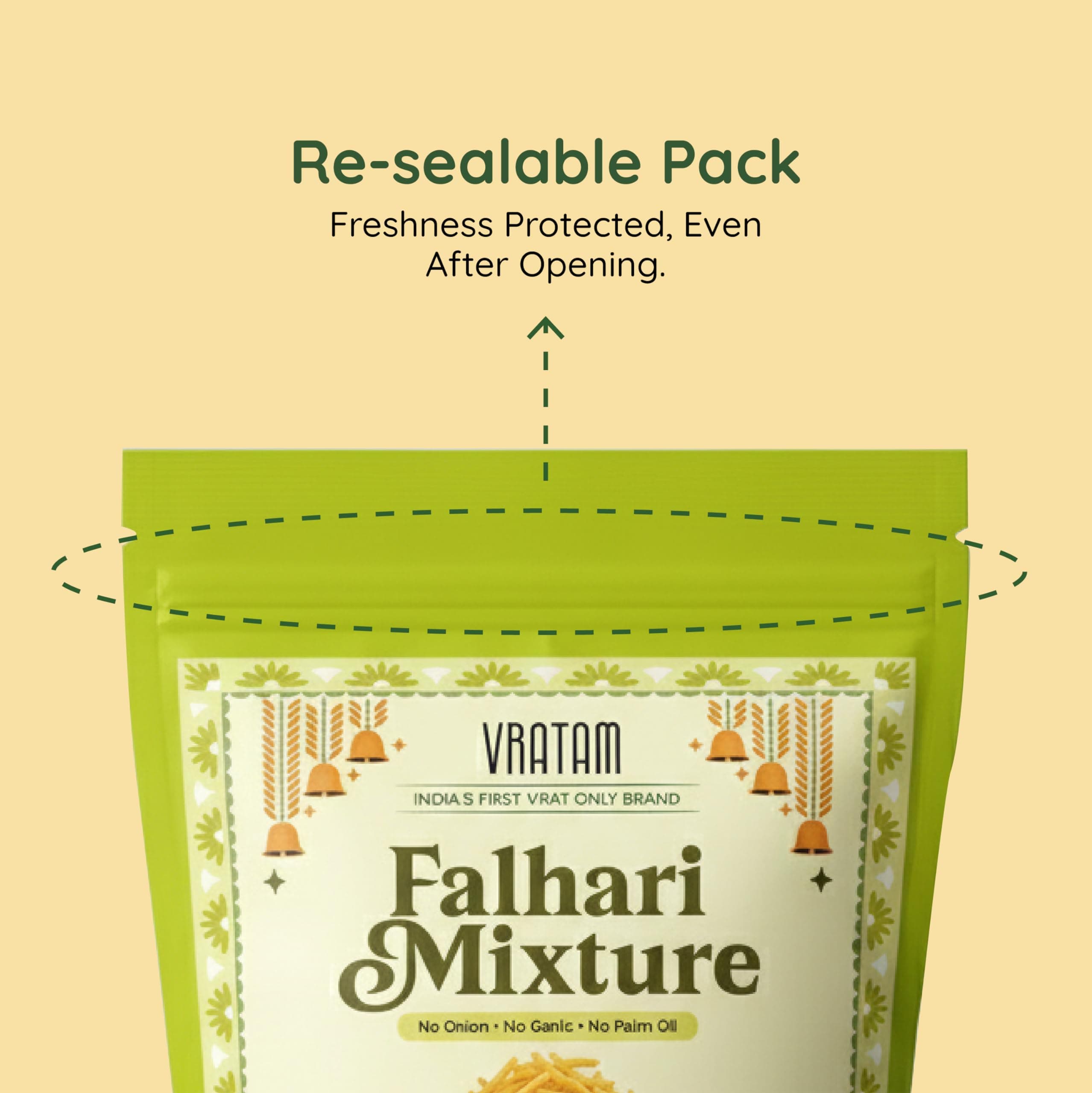 Vratam Falhari Trail Mix | Healthy Homemade Namkeen for Diet | No Onion No Garlic No Palm Oil | Guilt Free Snacks made in Groundnut Oil | Sweet and Salty Mixture for Home | 190G (pack of 1) — image 4