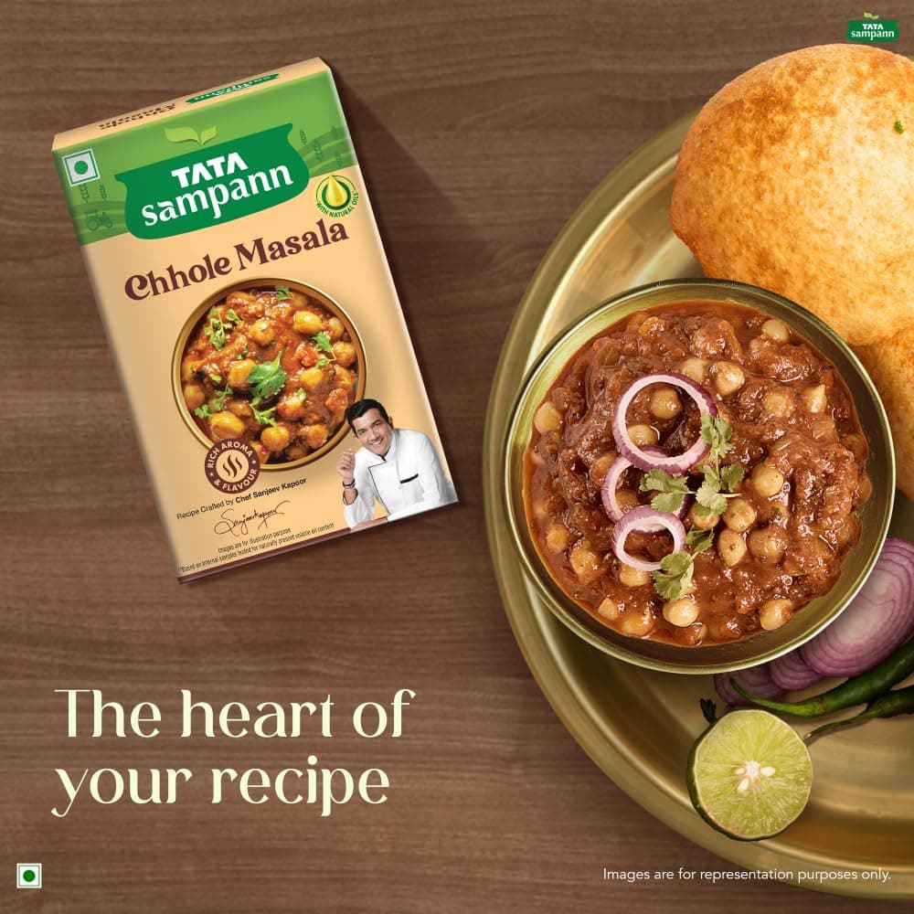 Tata Sampann Chhole Masala with Natural Oils, 100g, Chole Masala Powder, Crafted by Chef Sanjeev Kapoor, With Chef’s Exclusive Tip, Rich Aroma & Flavour — image 7