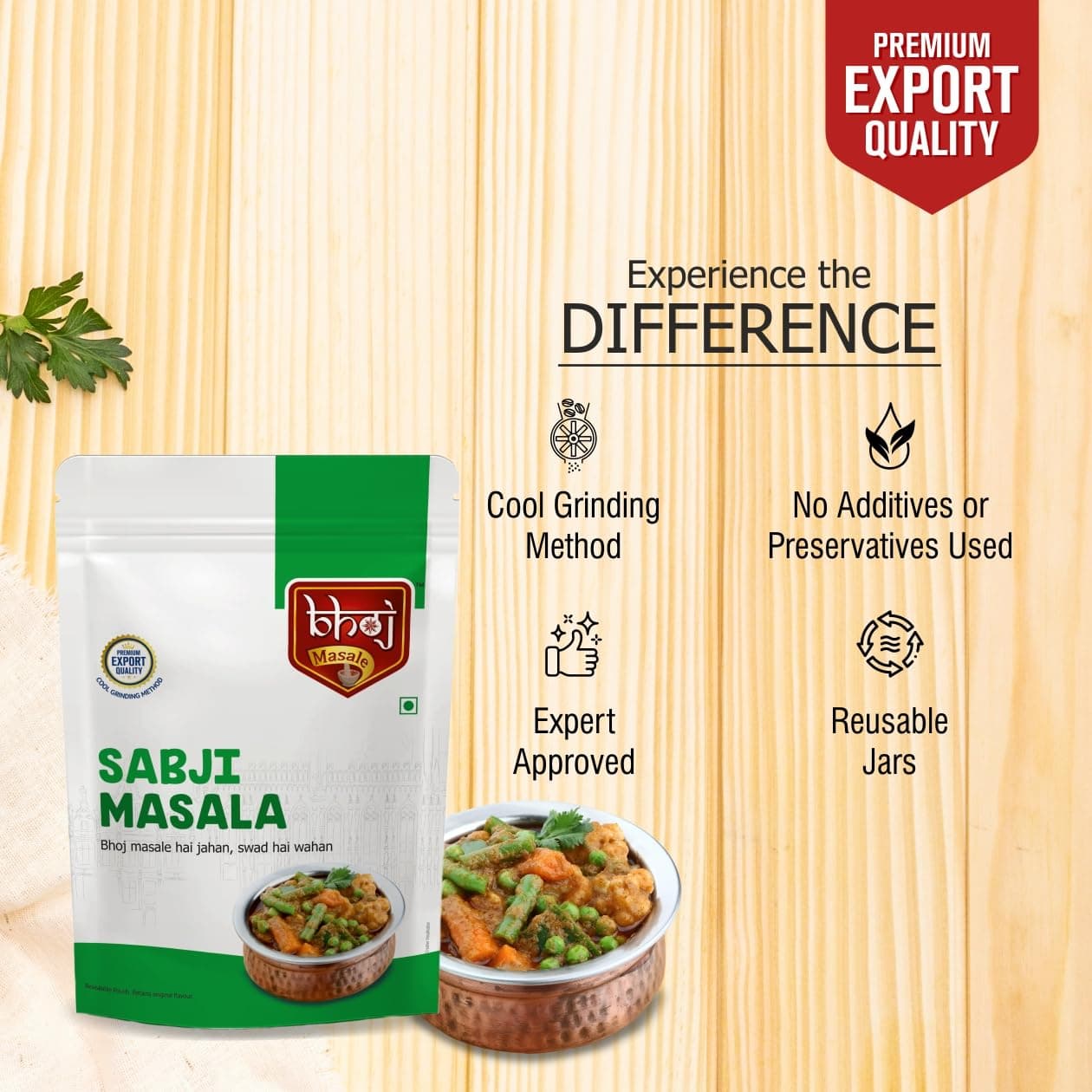 Bhoj Masale Sabji Masala Powder 200GM | Spices with Natural Ingredients For Healthy and Delicious Cooking. No Colour, No Preservatives, No Onion & No Garlic (Jain Masala) — image 5