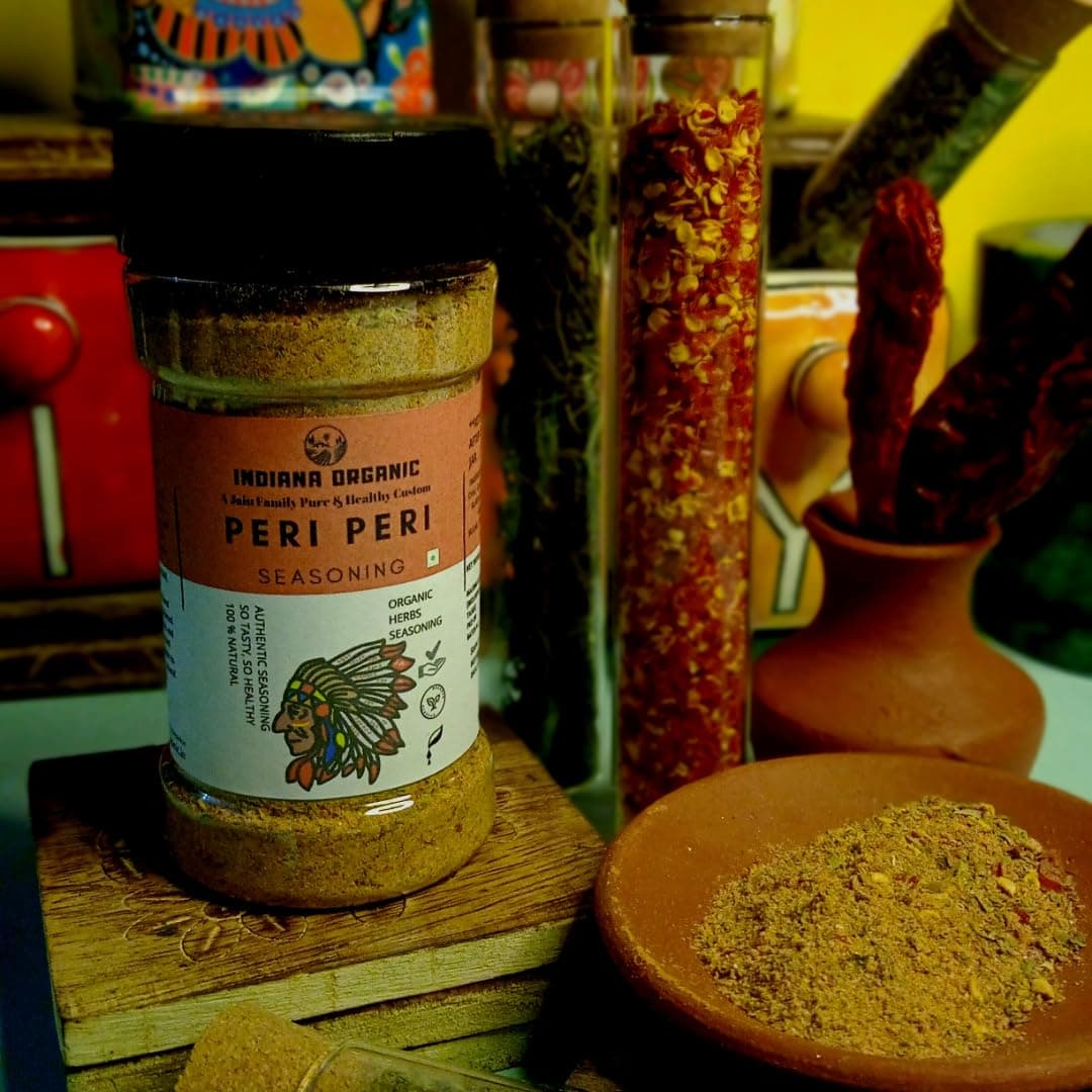 Indiana Organic Peri peri Seasoning - Preservative or Flavor Enhancer Free, Packed on Order Freshly Made. - 100 gram, No Onion and Garlic — image 2