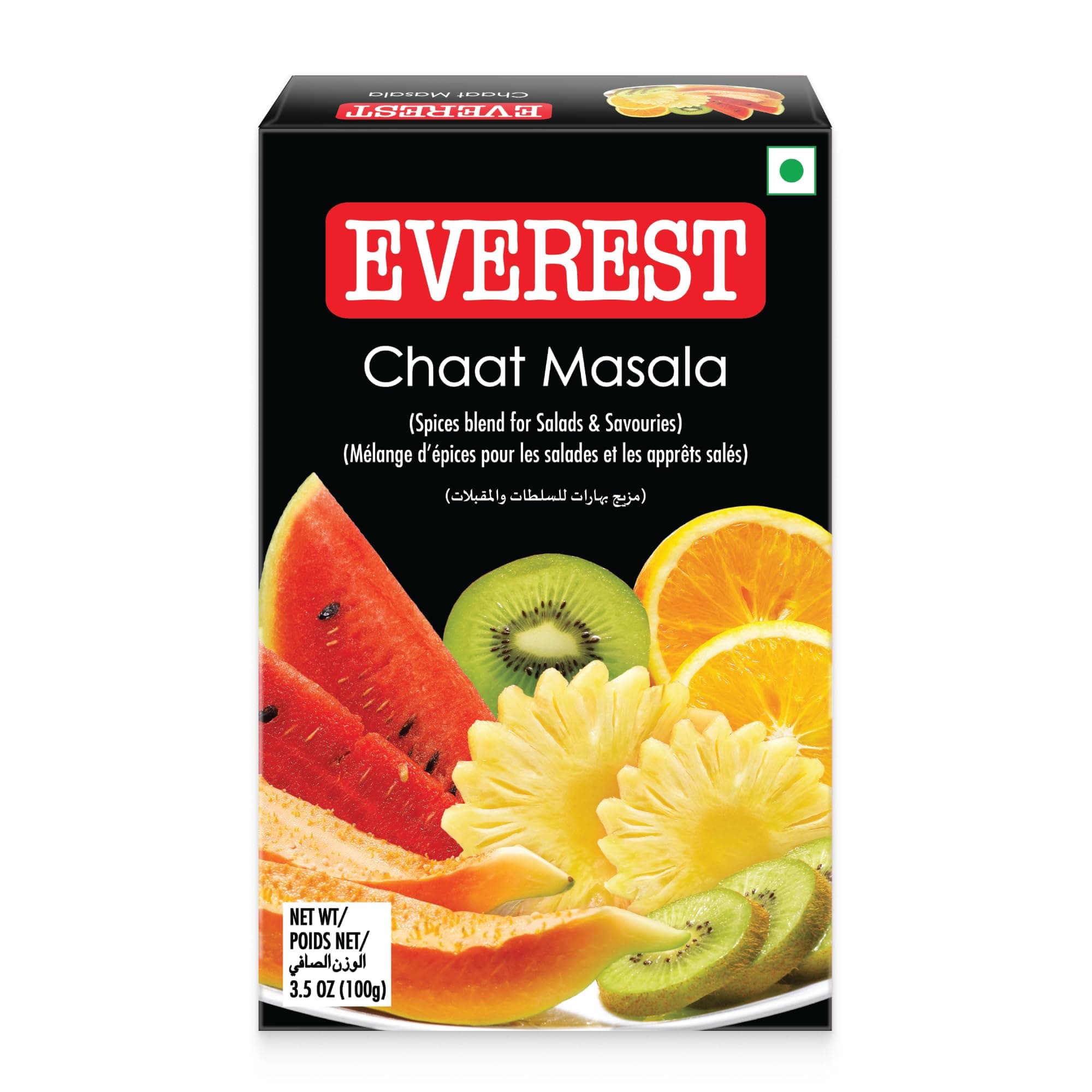 Everest Chaat Masala – 100g | Tangy & Flavourful Chaat/Chat Masala Powder for Snacks, Fruits, Salads & Street-Style Dishes