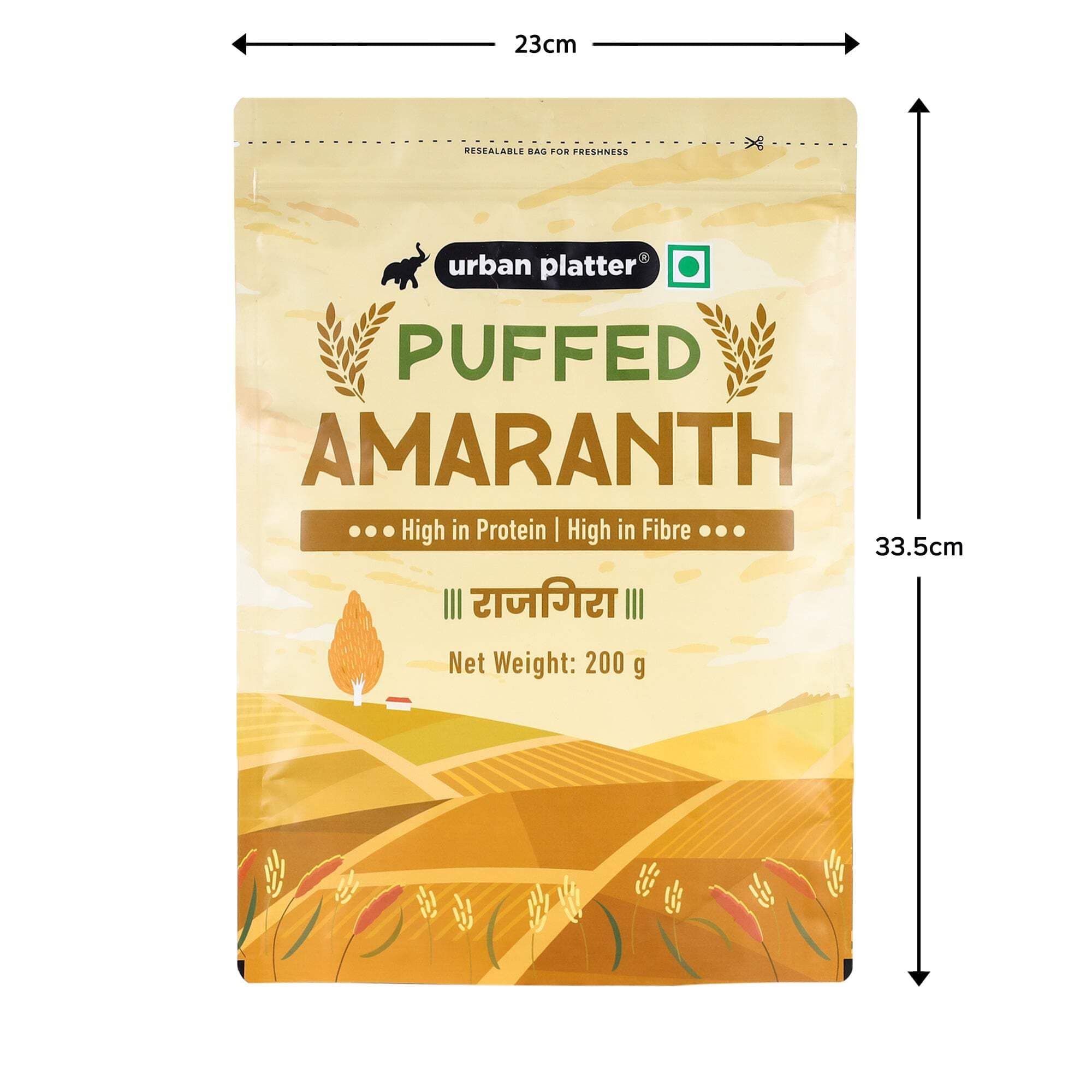 Urban Platter Puffed Amaranth, 200g (Rajgira | High in Protein & Fibre | Healthy Puffed Snack | Gluten-Free) — image 6