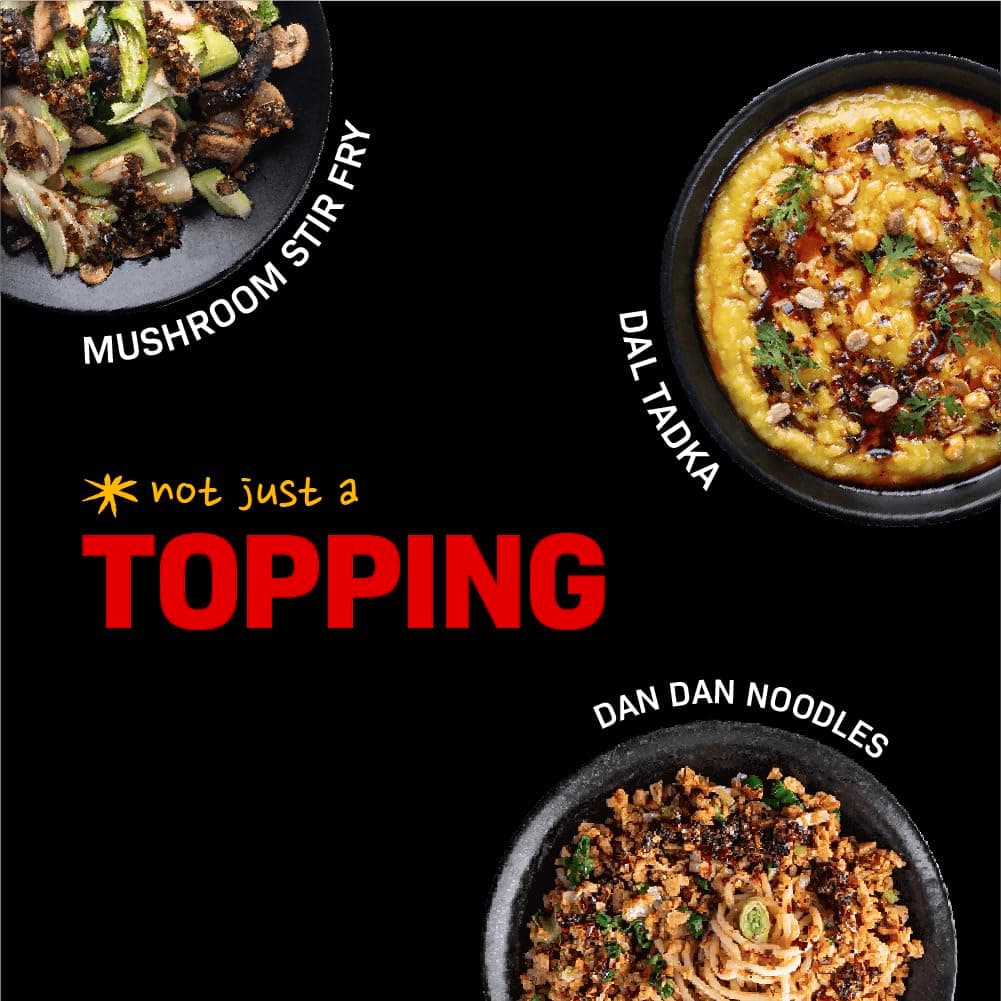 Boombay Five Chilli Oil Topping 190 grams | Nothing Artificial | No Bad Oils | Zero Sugar | Plant Based | Use as a Tadka for Dal, Topping on Pizza, Spicy Flavour to Noodles (Pack of 2) — image 3