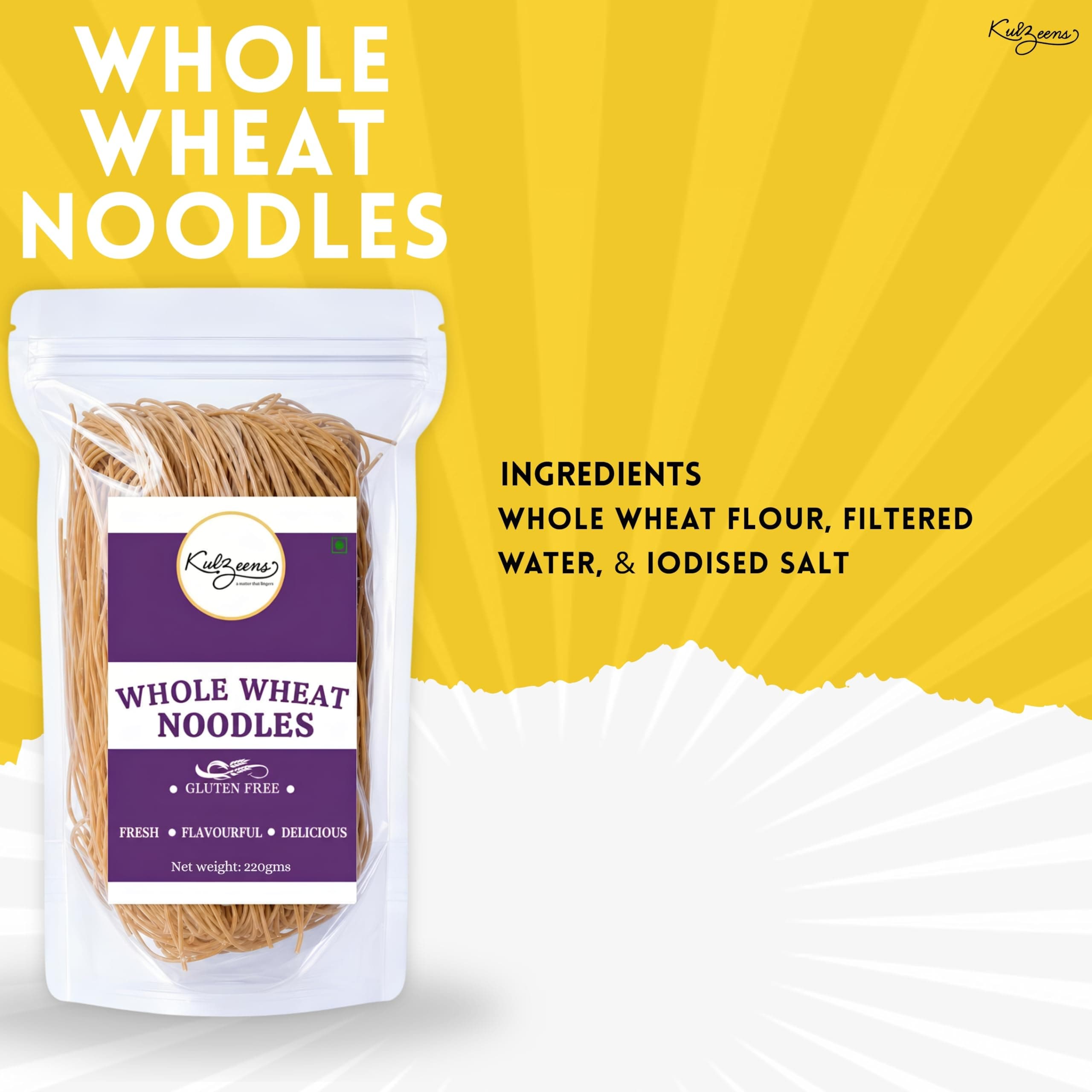 Millet Me by Kuizeens Whole Wheat Noodle - 110G |Protein & Fiber-Rich | Gluten-Free Delight | Easy-to-Make | No MSG | No Preservatives | Vegan & Wholesome |Jain | No Onion & Garlic — image 3