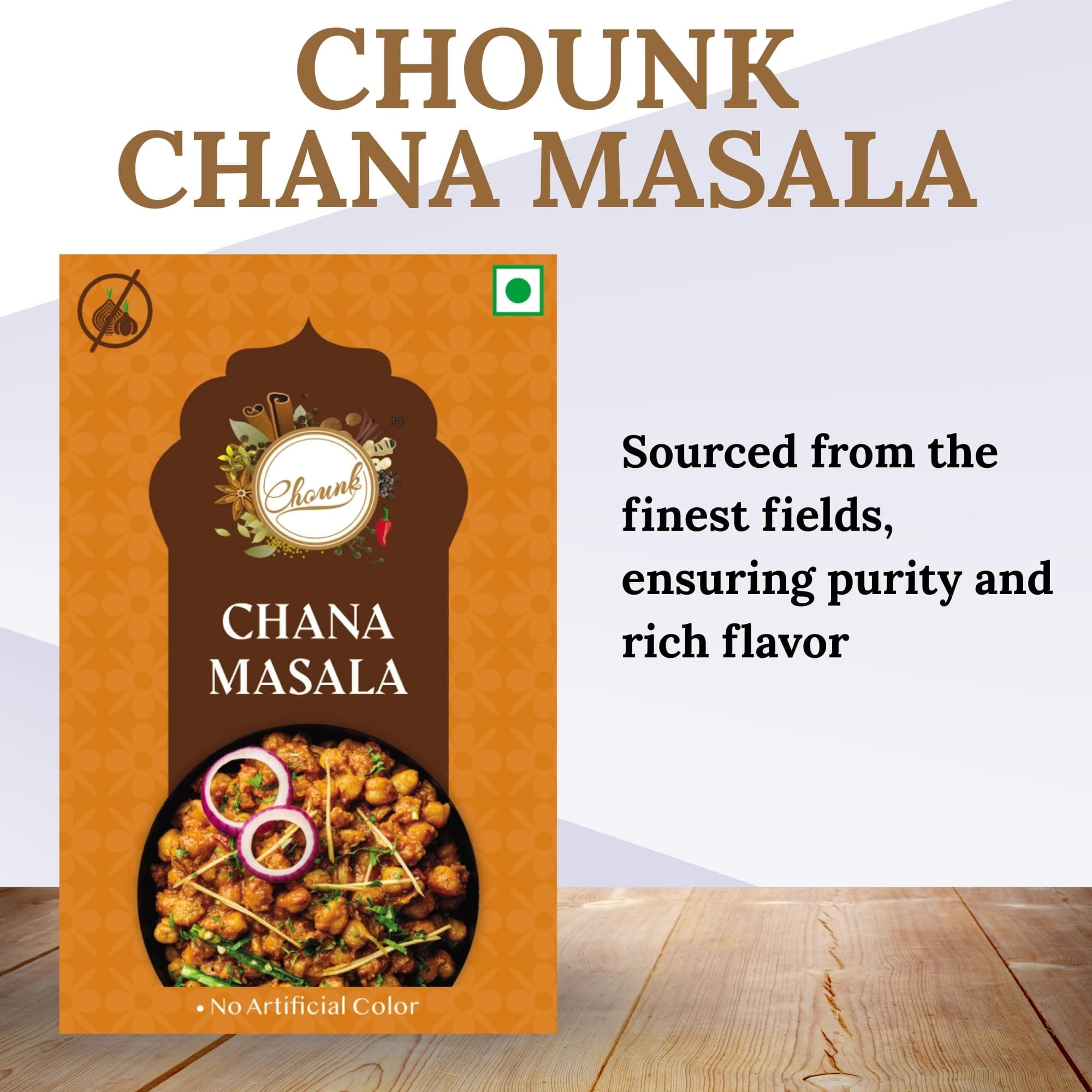 Chounk 100% Pure Punjabi Chana Masala 100g Powder No Onion No Garlic Ready To Cook Powder Masala — image 3