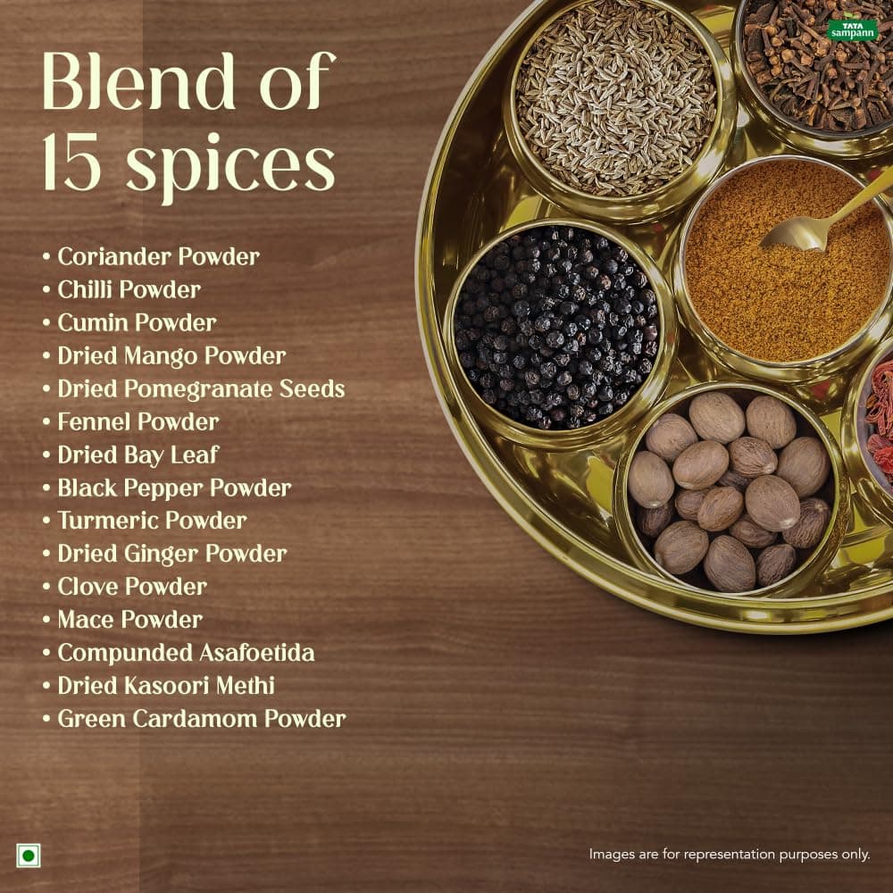 Tata Sampann Chhole Masala with Natural Oils, 100g, Chole Masala Powder, Crafted by Chef Sanjeev Kapoor, With Chef’s Exclusive Tip, Rich Aroma & Flavour — image 3