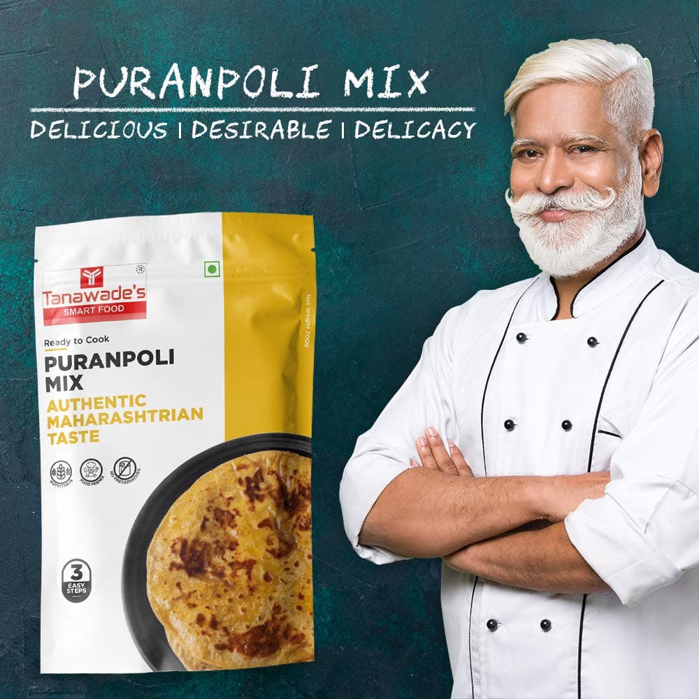Tanawade’s Smart Food Instant Puranpoli Mix (Pack of 2) – No Preservatives • Ready‑to‑Cook Authentic Sweet Flatbread • Hand‑Picked Flavours • Homestyle Taste — image 8