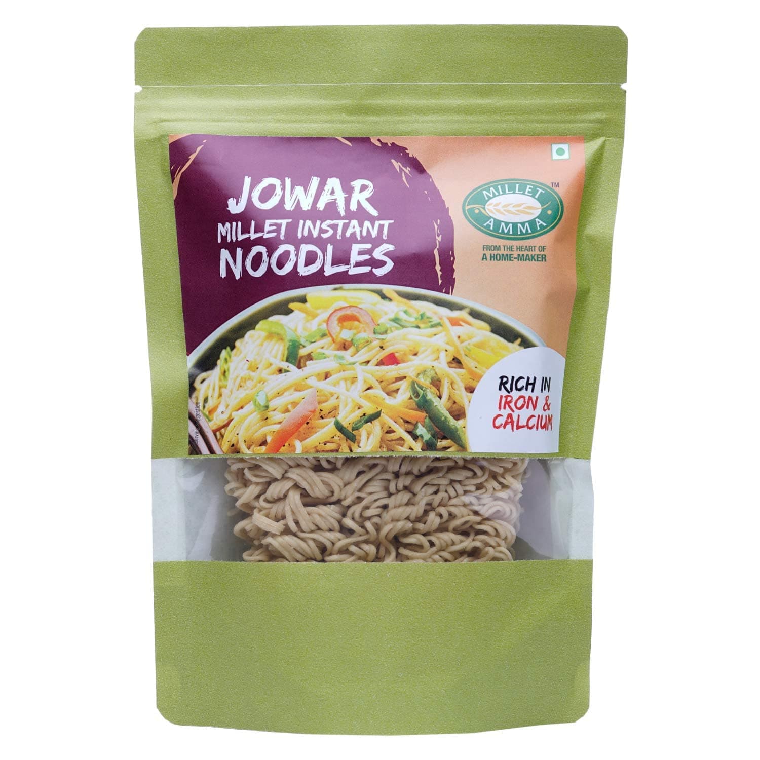 Millet Amma Little Millet Instant + Jowar Millet Noodles Combo - 350 Gms, Pack of 2 - Each 175 Gms, Easy & Ready to Cook, Zero Maida & Vegan, Best Choice for Instant Breakfast & Dinner — image 3