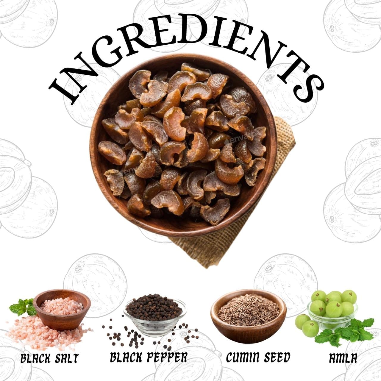 JAINS Dried Chatpata Spicy Amla Candy | Natural | No Artificial Colour Used (Amla) | Chatpata Amla Candy | Mukhwaas (500 gm) — image 5