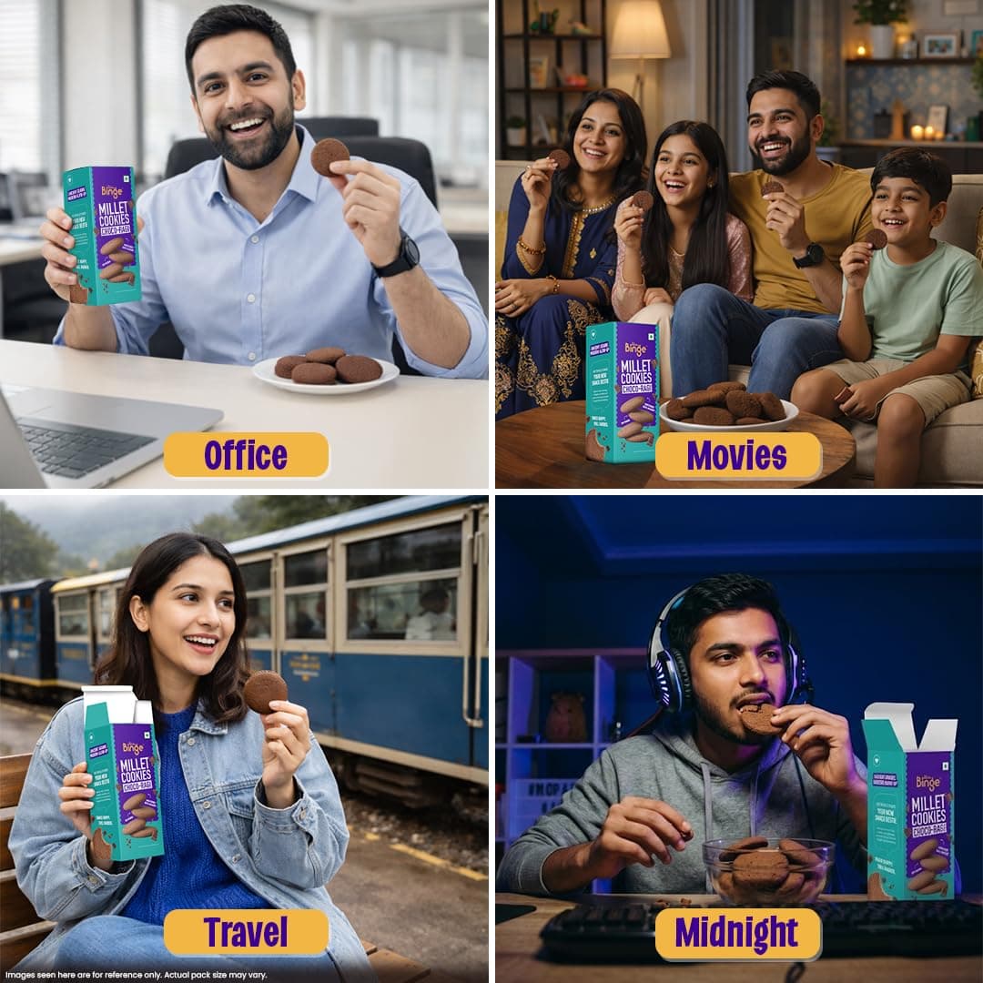 The Healthy Binge Assorted Millet Cookies – Healthy Snacks Combo | Millet Cookies | Jaggery Cookies | Healthy Snacks for Kids and Adults 180g Pack of 2 — image 9