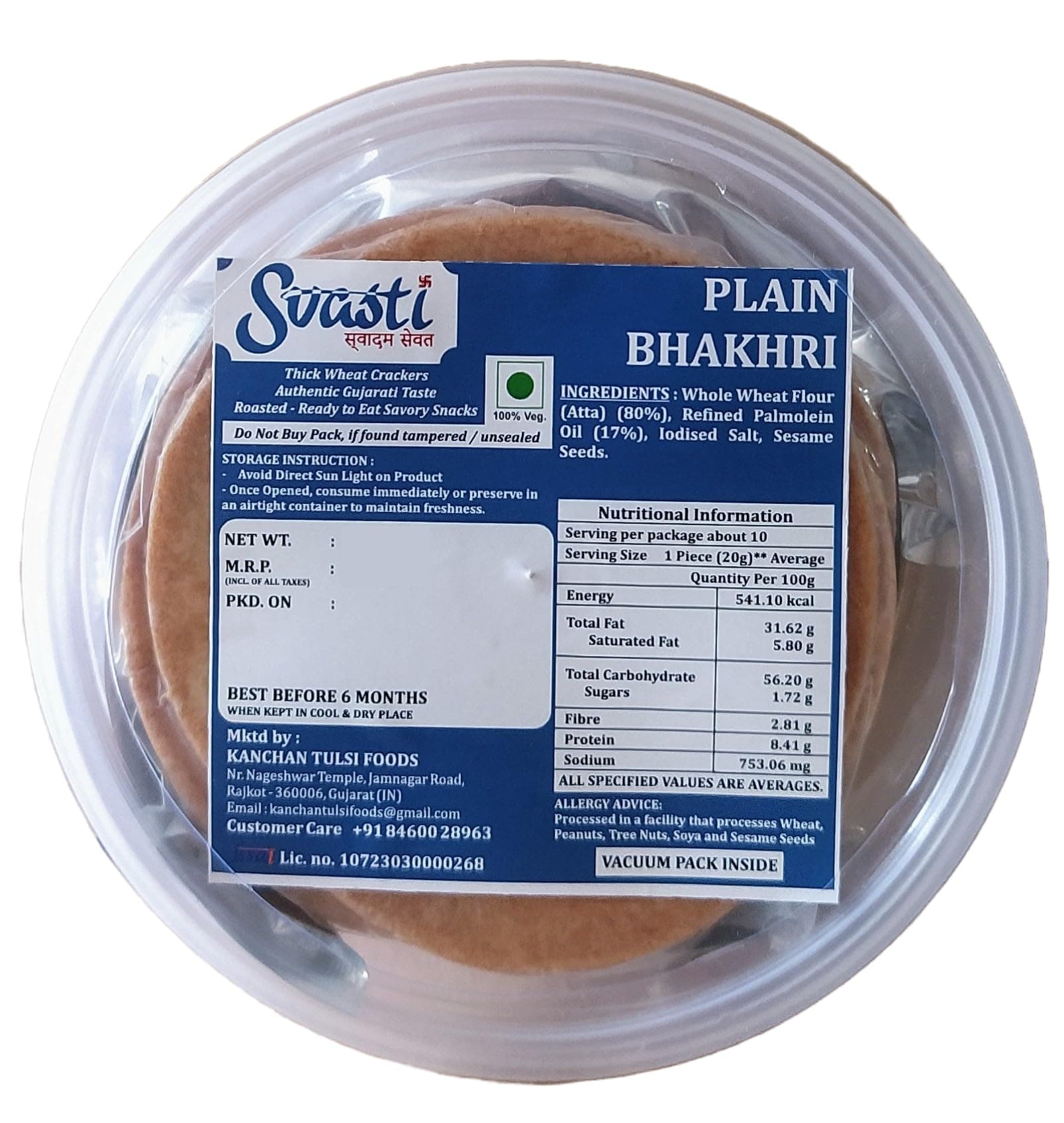 Svasti Dry Methi, Masala, Jeera, Plain Bhakhri Snacks - 200 gms (Pack Of 4) | Roasted Healthy Gujarati Snacks | No Maida | No Artificial Colours | No Onion & No Garlic | Vacuum Packed — image 8