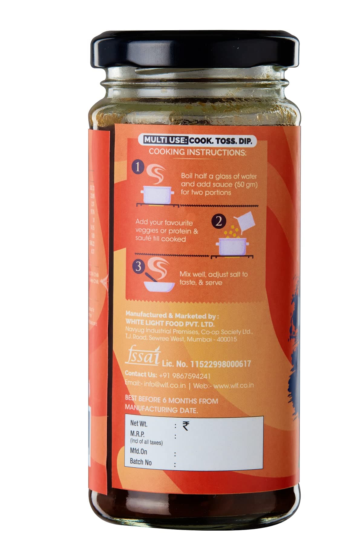 White Light Jain Manchurian Sauce | No MSG / Ajinomoto | Vegan | No Onion No Garlic | Gluten Free |250gms — image 3