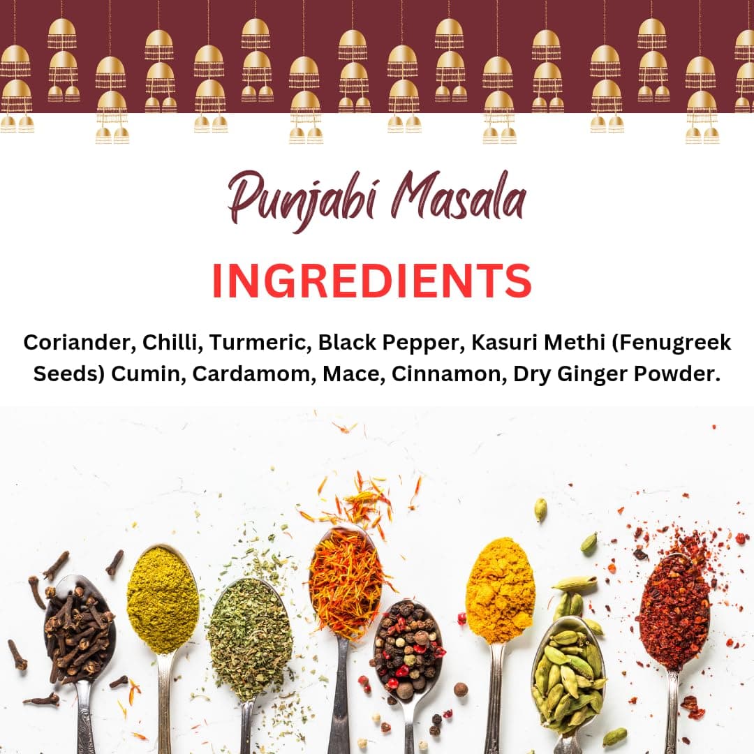 Masala Raja Punjabi Masala 100g, (No Onion, No Garlic) Blended Spice for Authentic Taste and Colour, Made With 100% Natural Ingredients Of Mountains — image 2