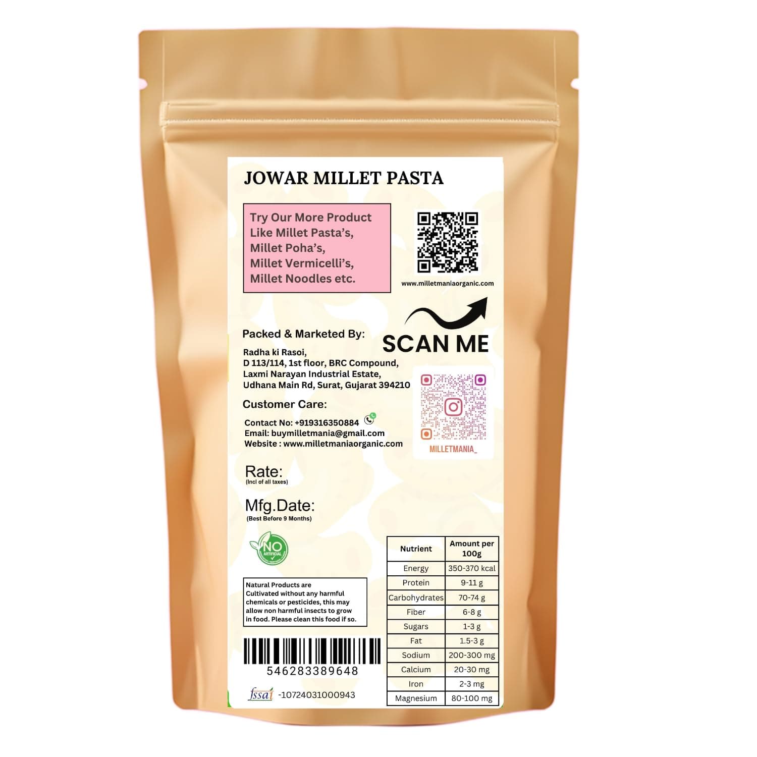 Millet Mania Jowar Pasta | Ready To Eat | Delicious And Healthy | With Vitamins And Iron (2) — image 3